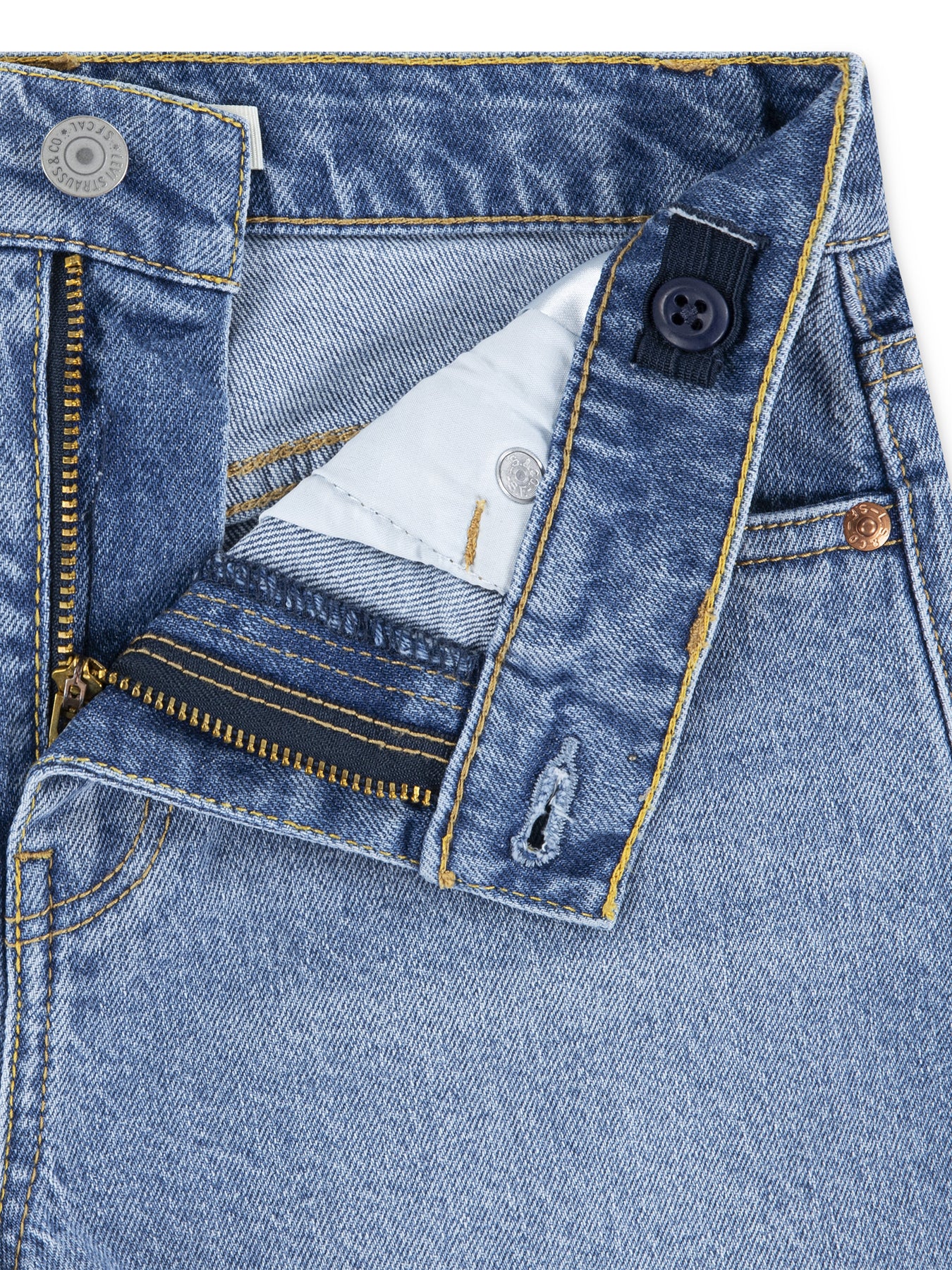 Kids’ A-Line Denim Shorts Blue - Image 3