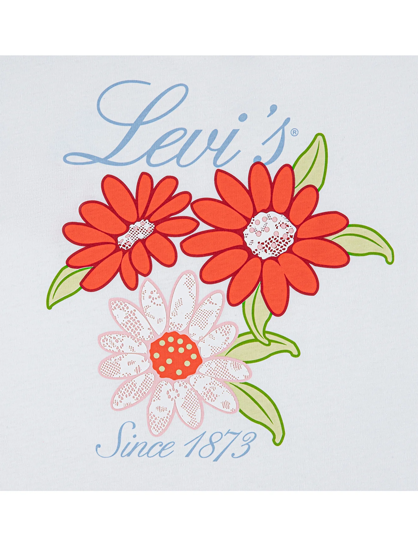 Kids' Floral Oversized T-Shirt White - Image 3