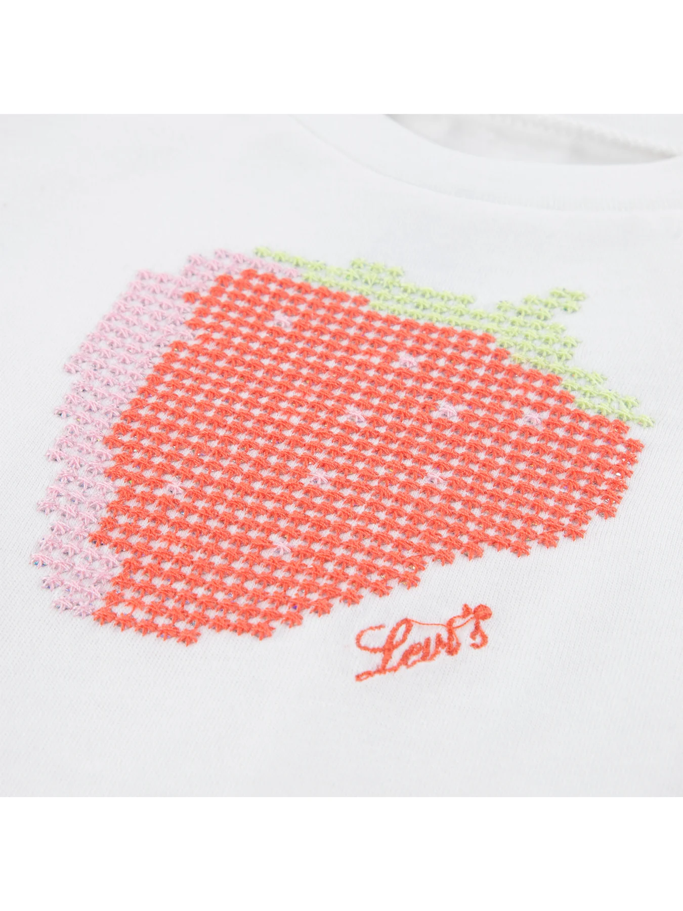 Baby Strawberry Short Sleeve Top White - Image 3