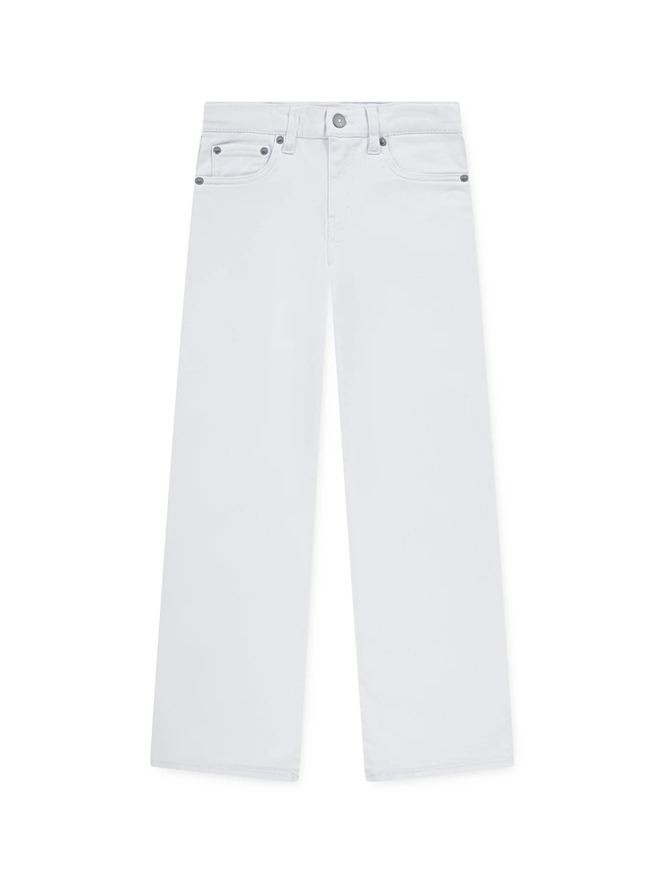 Kids' Wide Leg Jeans White
