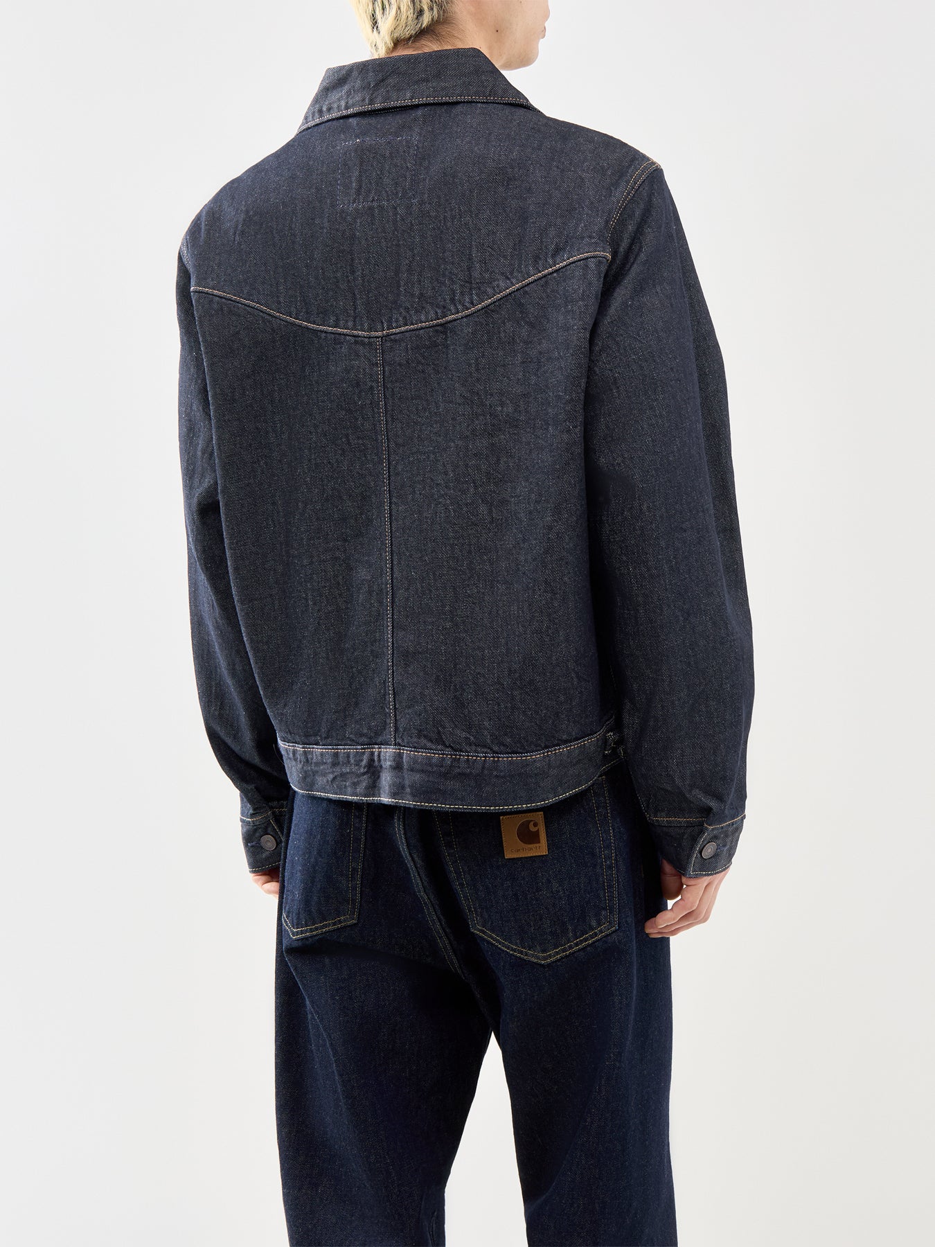 Market Miners Trucker Jacket Navy - Image 5
