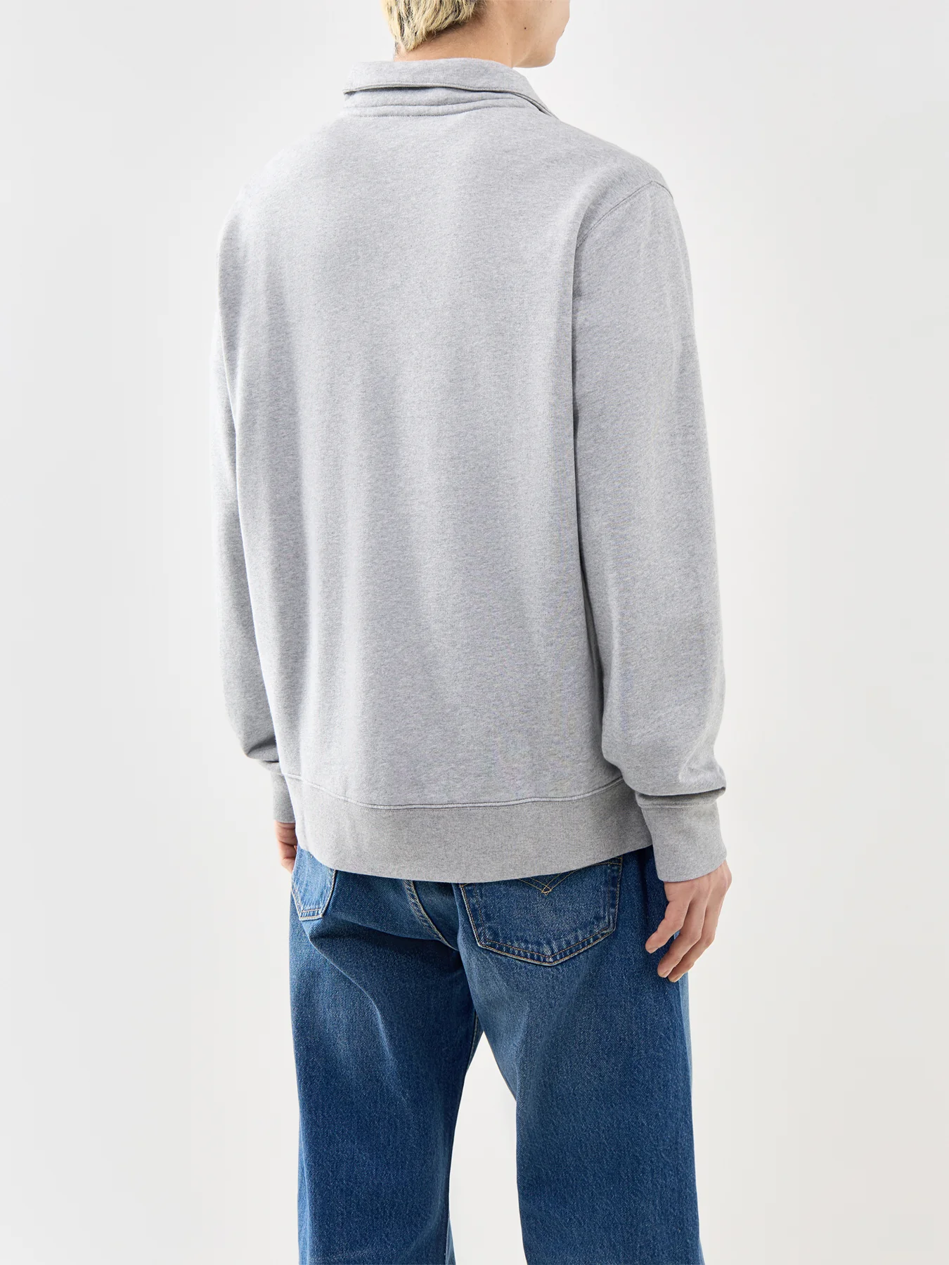 Original 1/4 Zip Sweatshirt Grey - Image 5