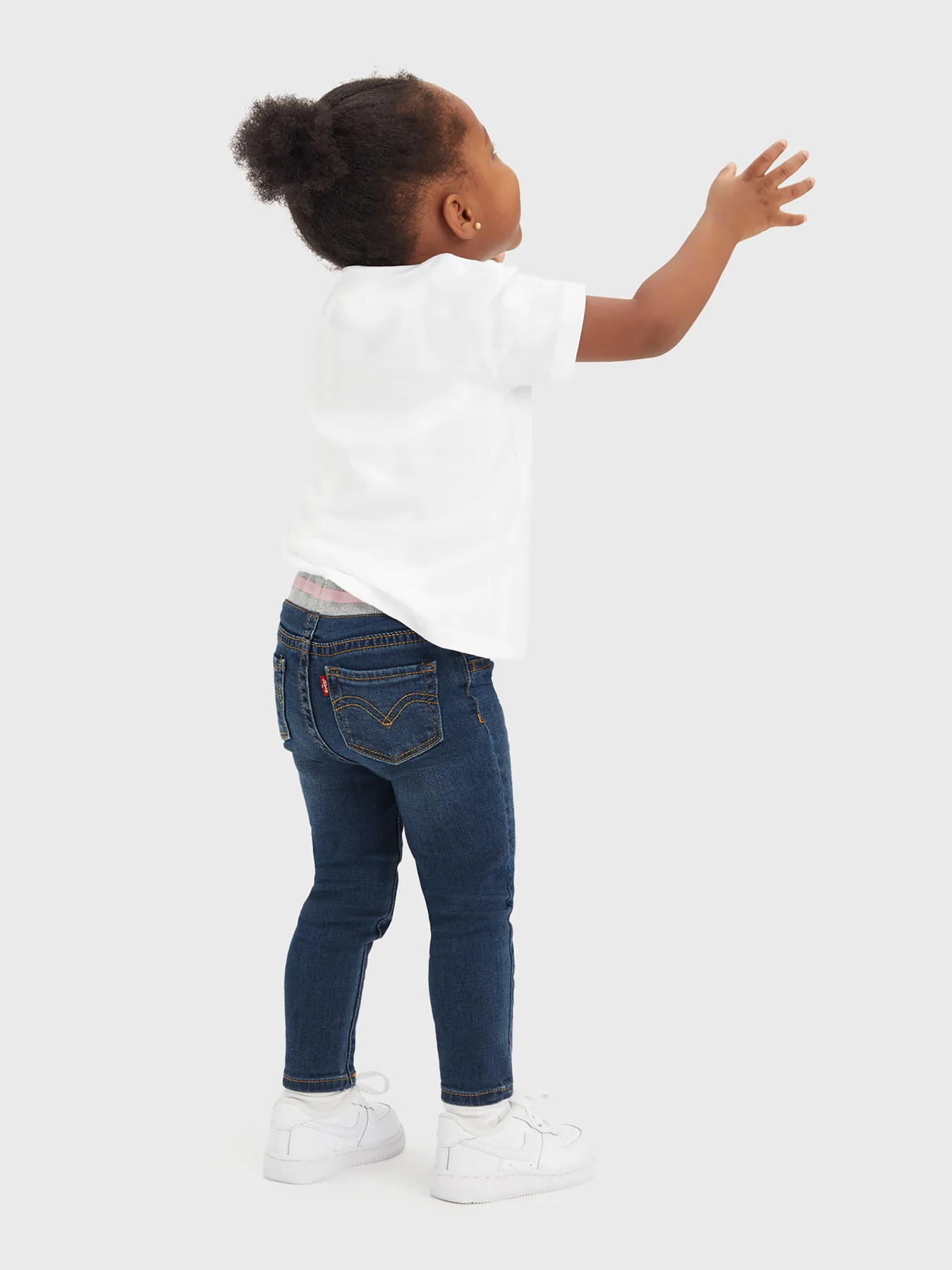 Kid's Pull On Skinny Jean Pink - Image 3