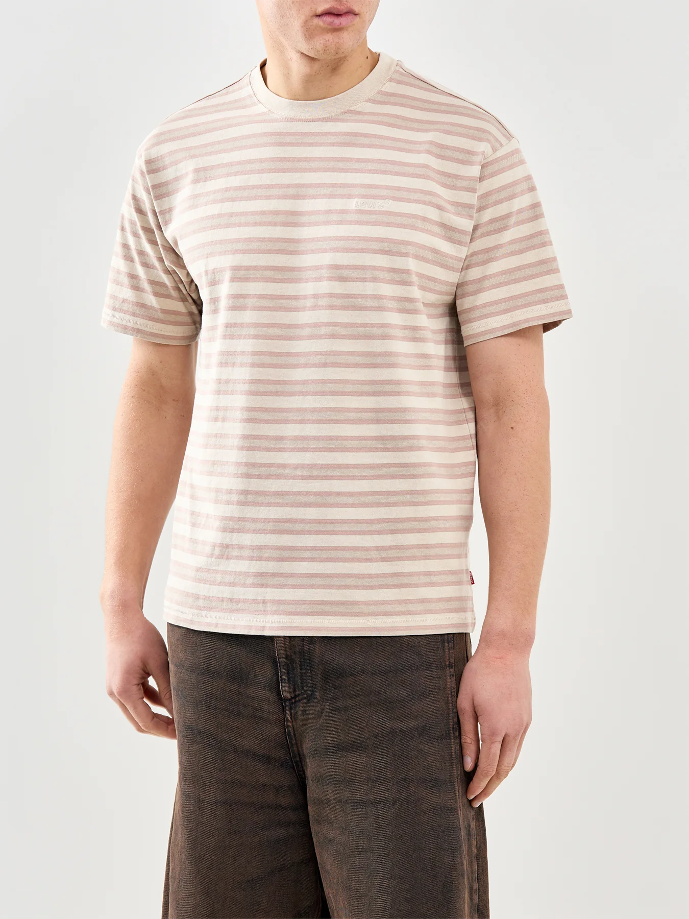 Red Tab Stripe T-Shirt Pink - Image 4