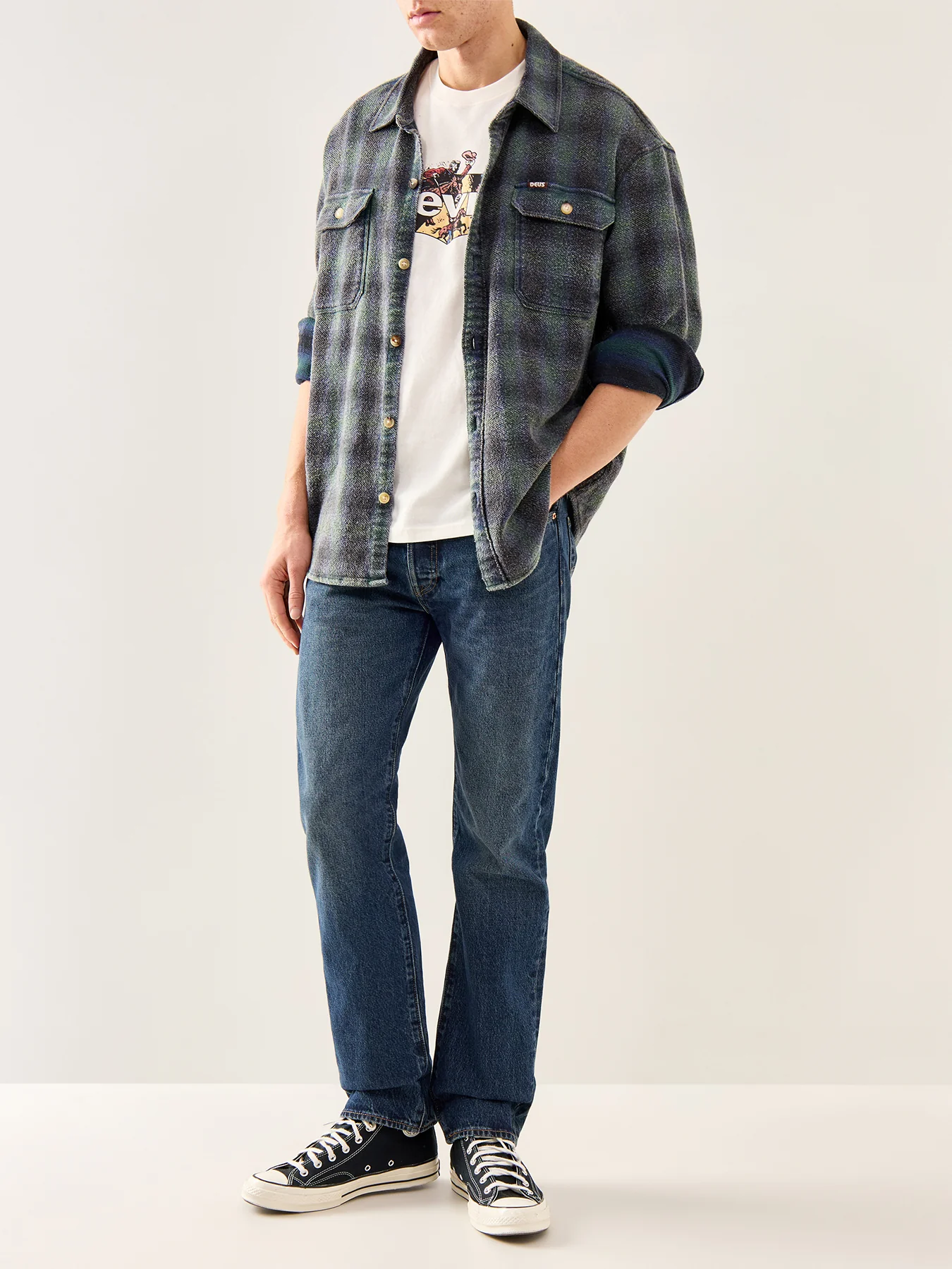 Relaxed Fit BW T-Shirt Cream - Image 2