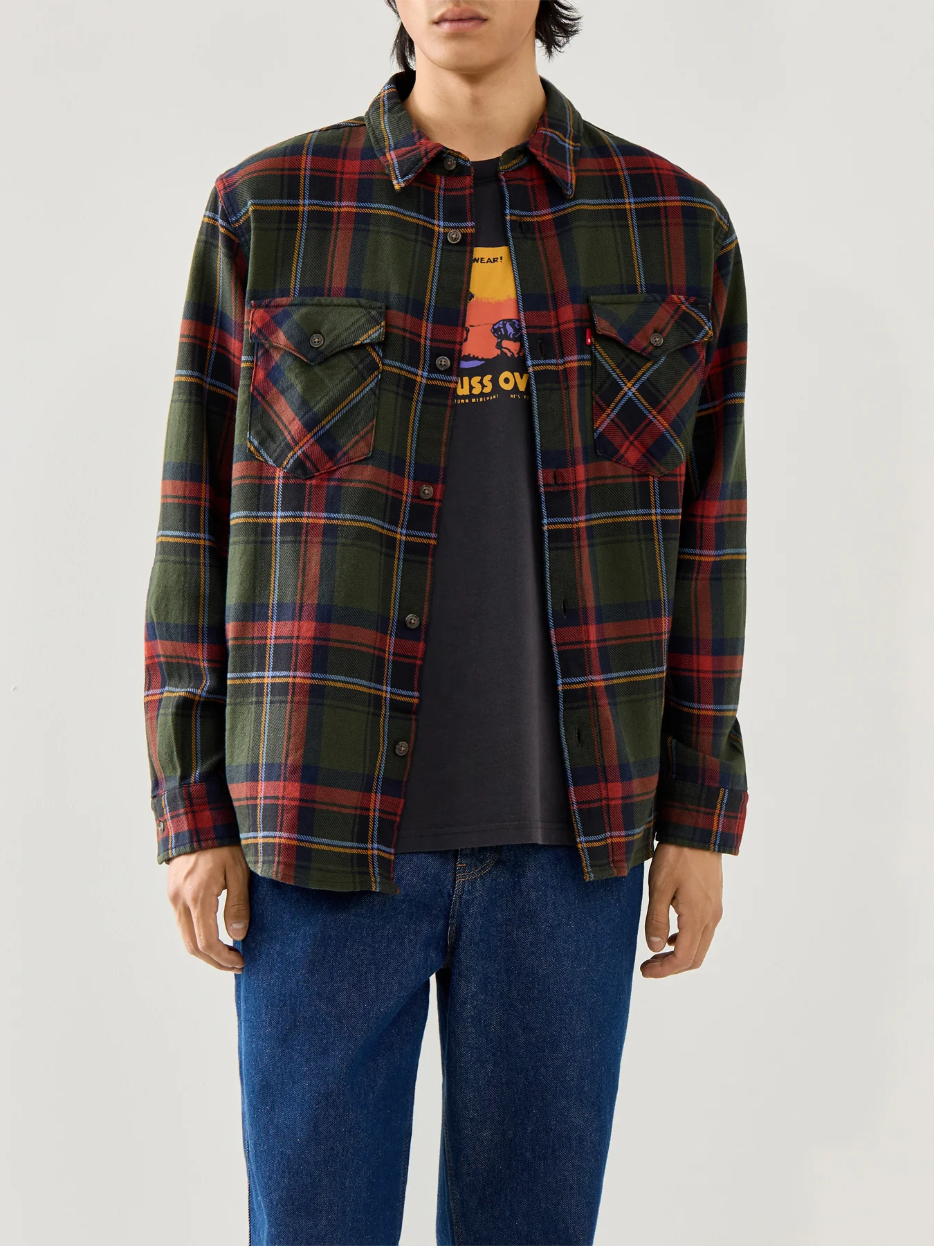 Relaxed Fit Western Check Shirt Herman Plaid Duff - Image 4