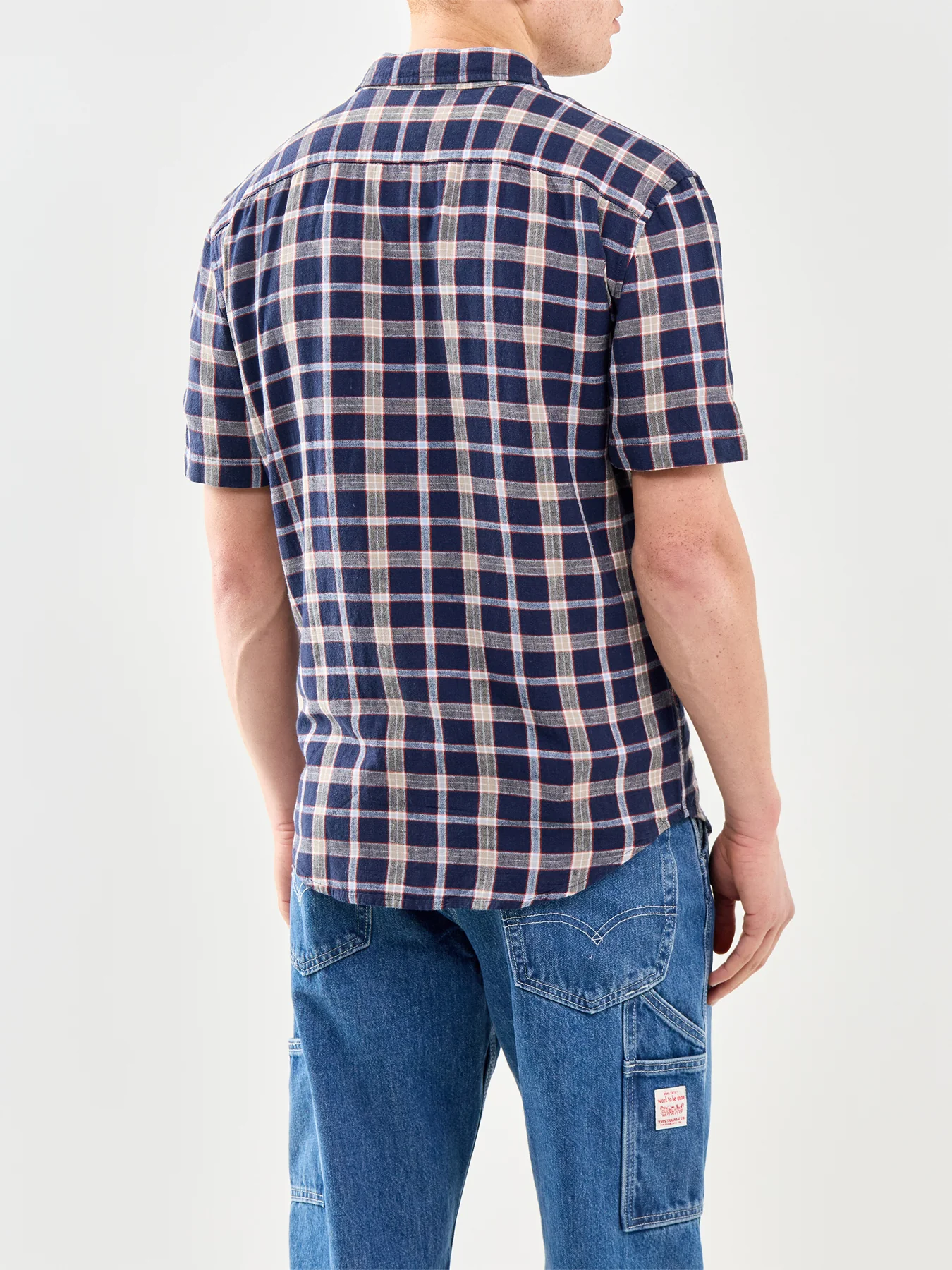 Sunset One Pocket Short Sleeve Shirt Blue - Image 5
