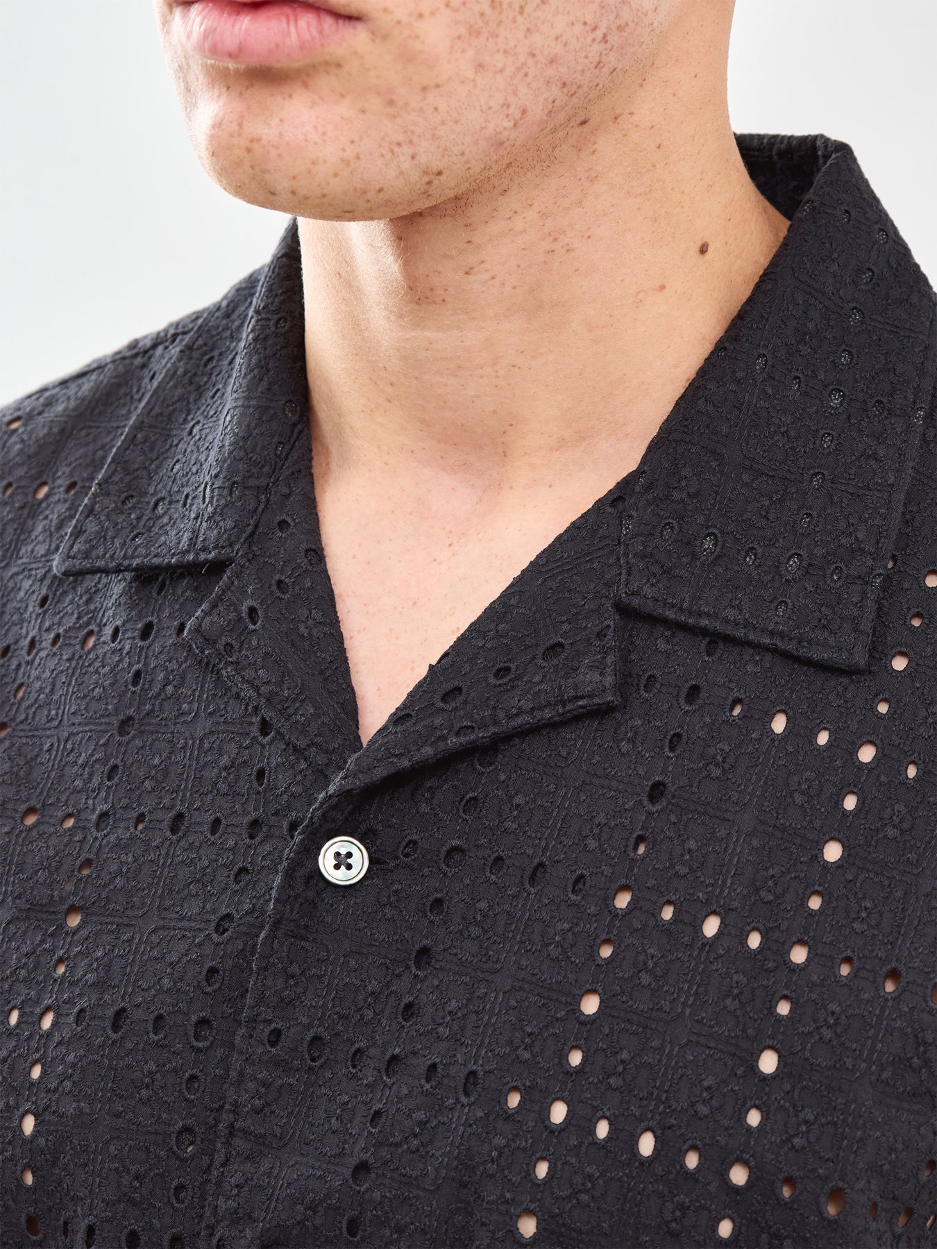 Sunset Camp Short Sleeve Shirt Black - Image 3