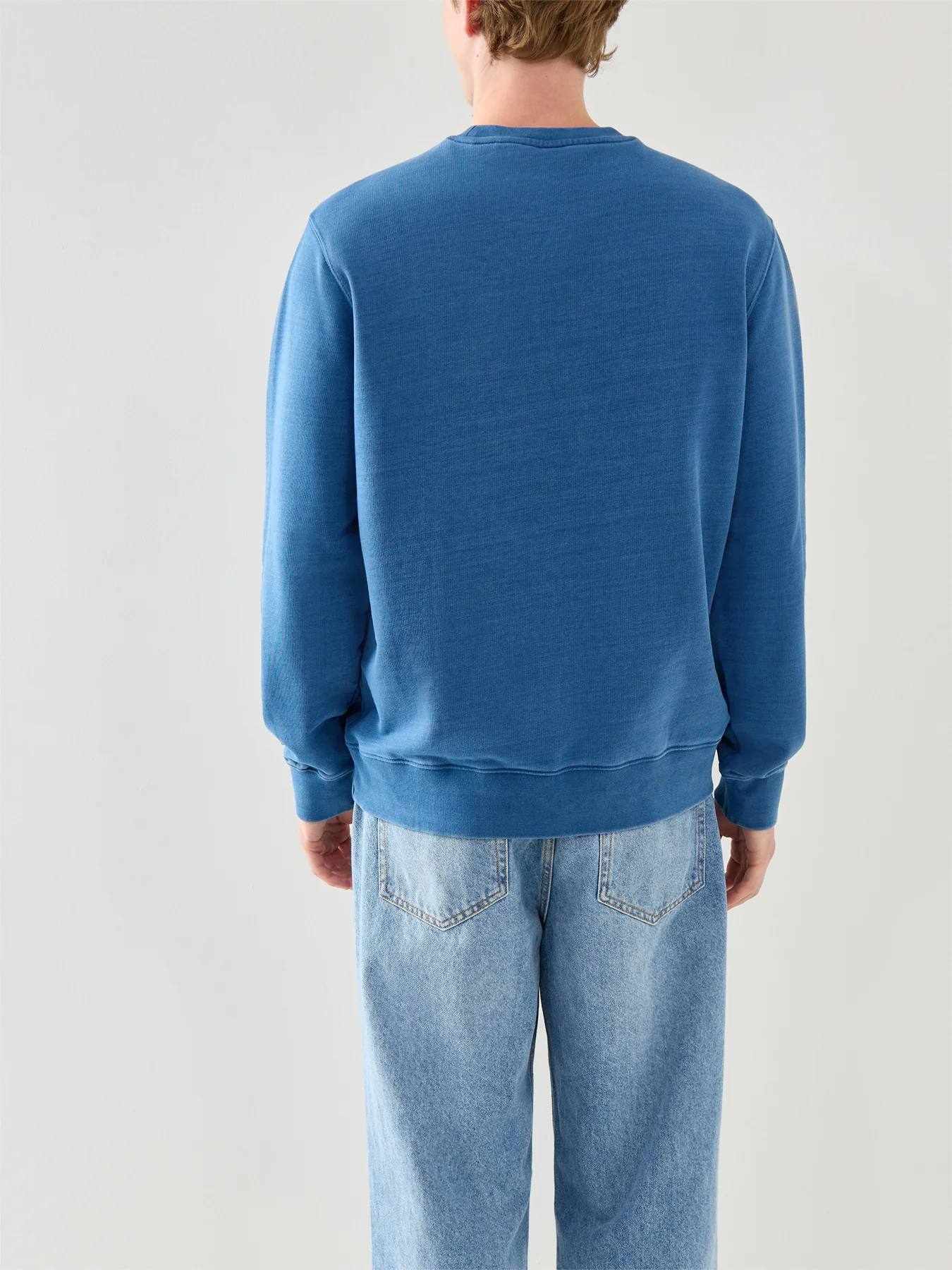 The Original Long Sleeves Cotton Crew Blue - Image 5