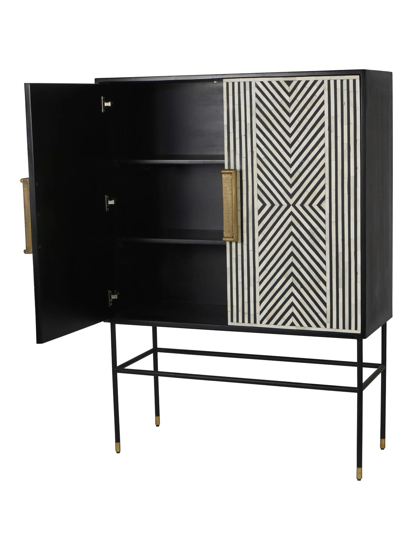 Delaney Bone Inlay Tall Storage Cabinet - Image 4