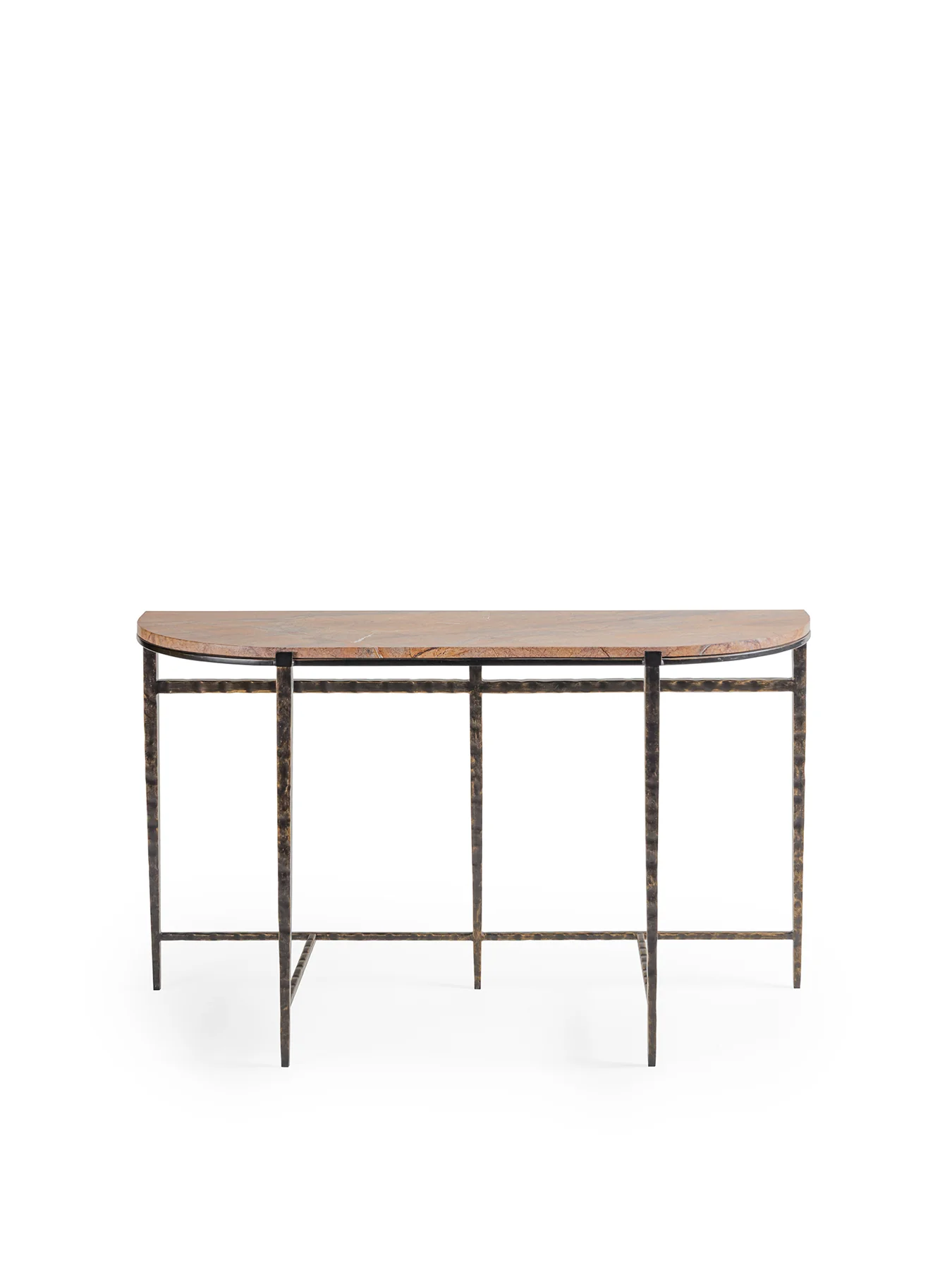 Leo Forest Brown Marble Console Table