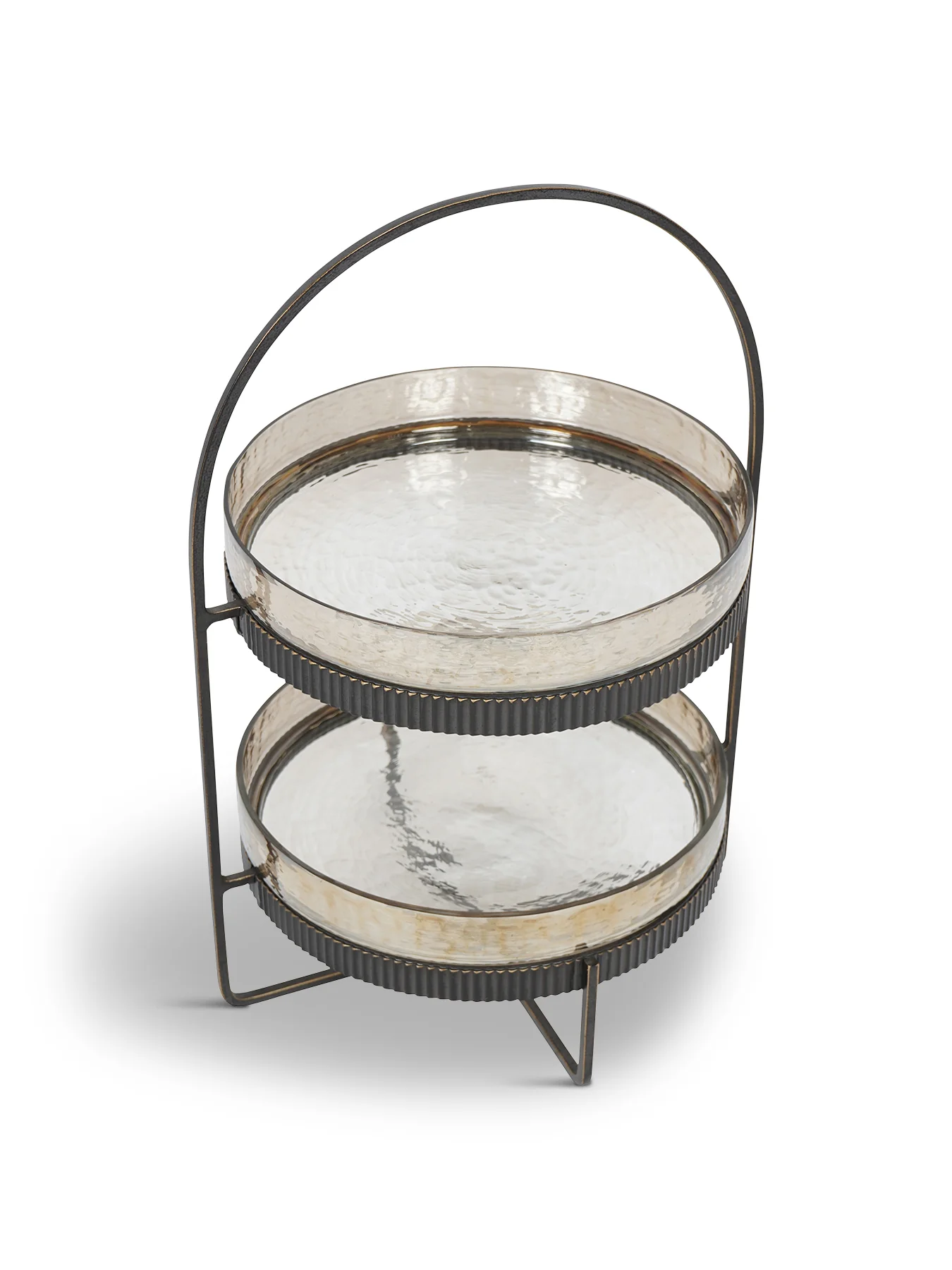 Beresford Glass Two Tier Cake Stand