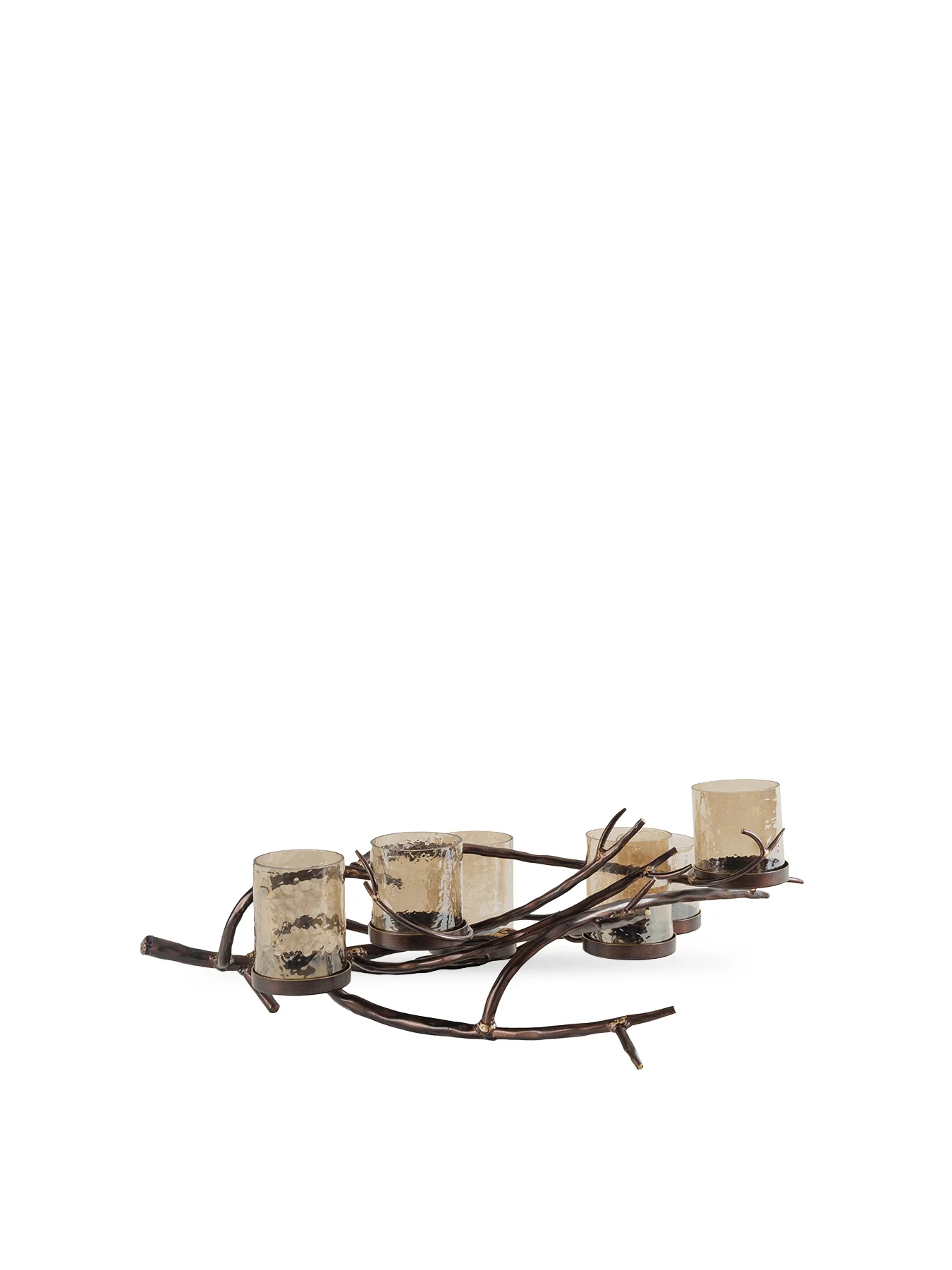 Ember 6 Light Candle Holder Brown
