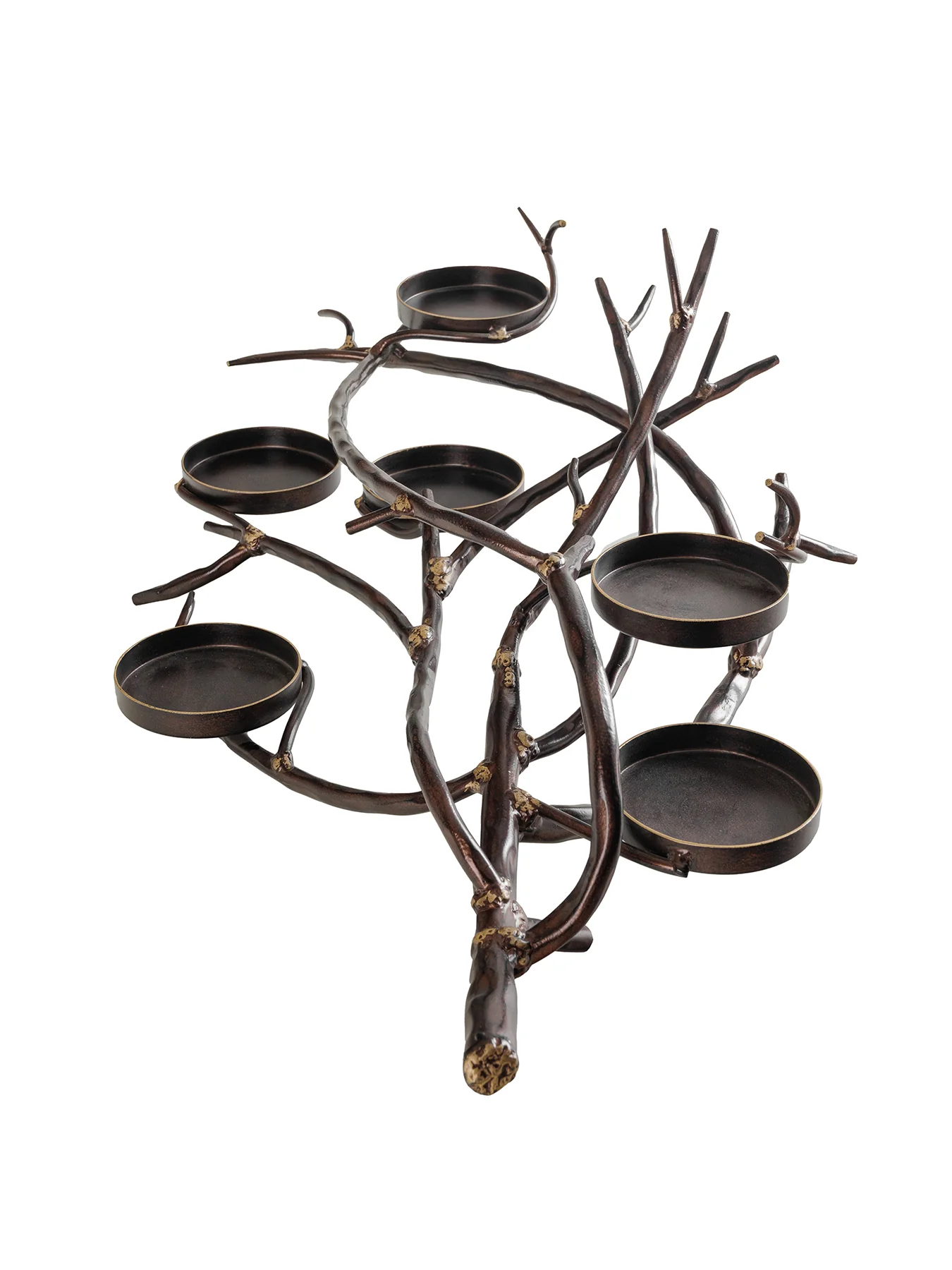 Ember 6 Light Candle Holder Brown - Image 3