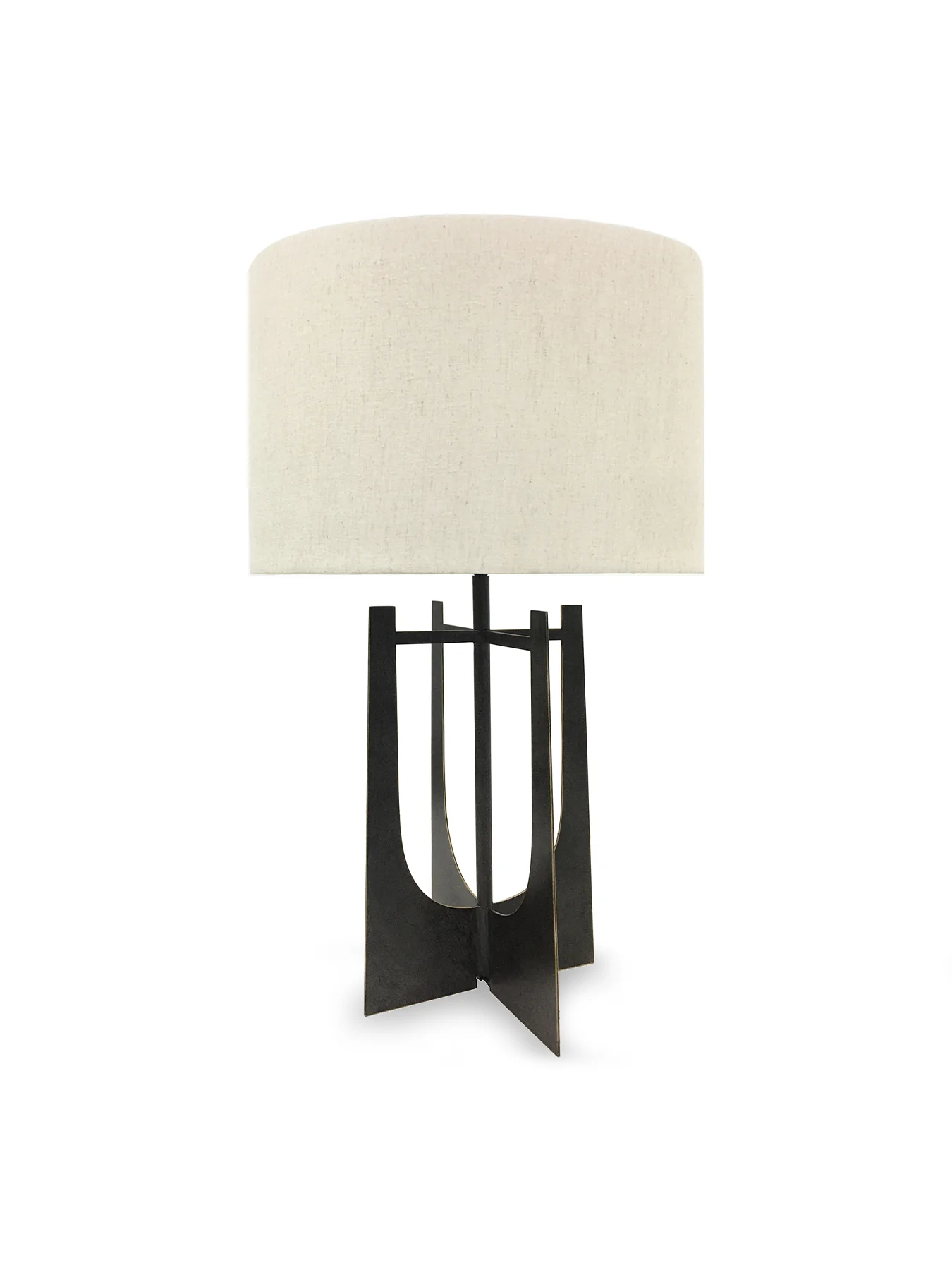 Glenthorpe Hammered Iron Table Lamp Brown