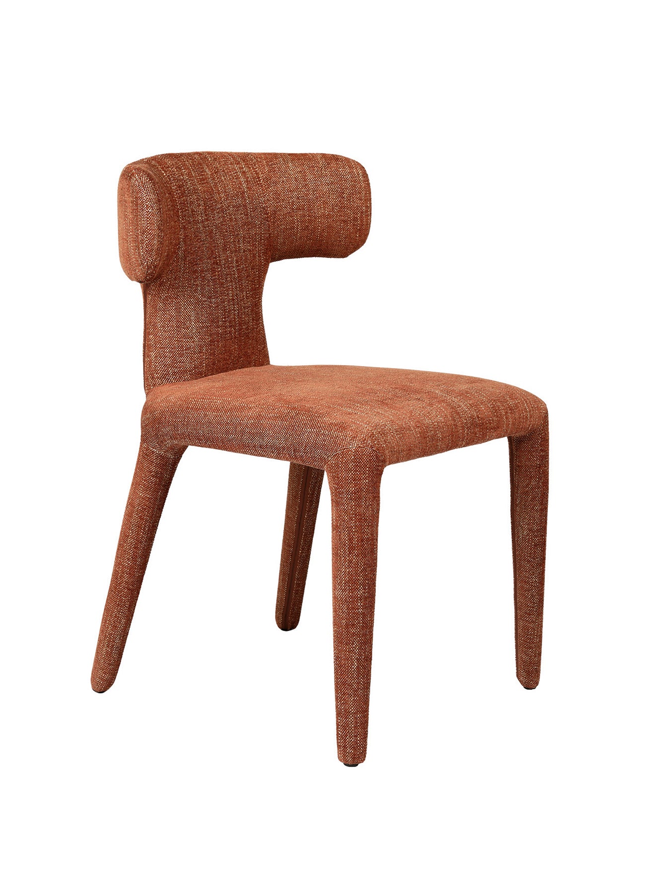 Pair of Milo Upholstered Dining Chairs in Brown - Image 2