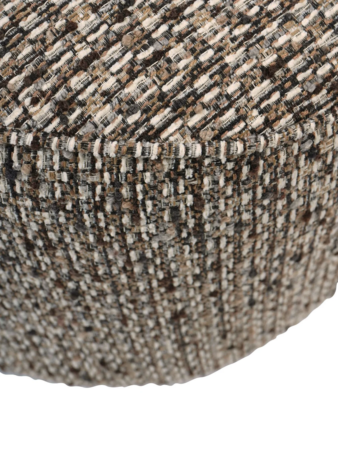 Roehampton Textured Slub Swivel Chair Mocha - Image 4