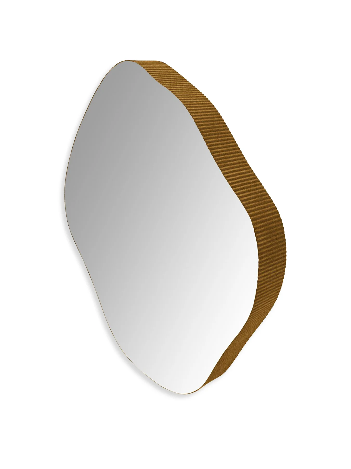 Organic Metal Framed Mirror Aged Champagne Finish - Image 2