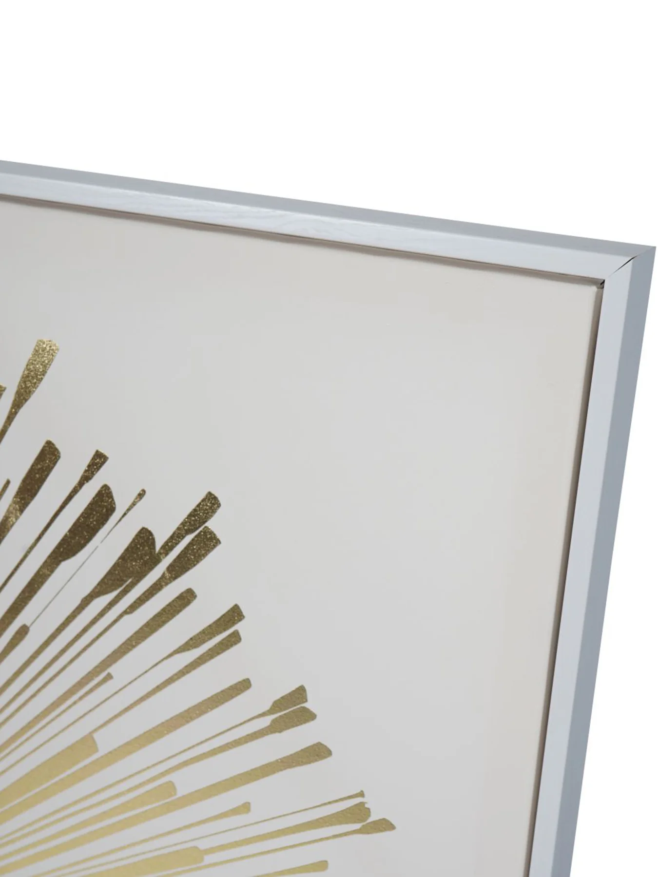 Golden Foiled Sunburst Framed Canvas 100x100cm - Image 2