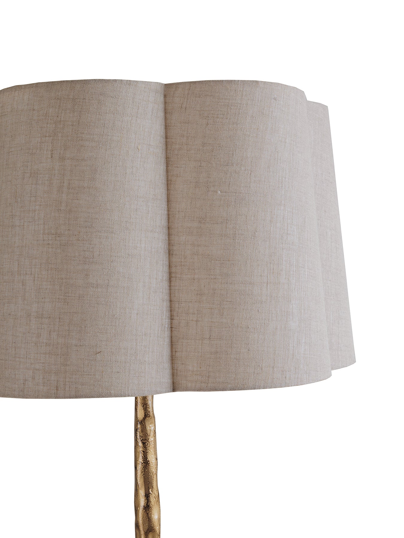 Ronde Floor Lamp Gold with Linen Shade - Image 2