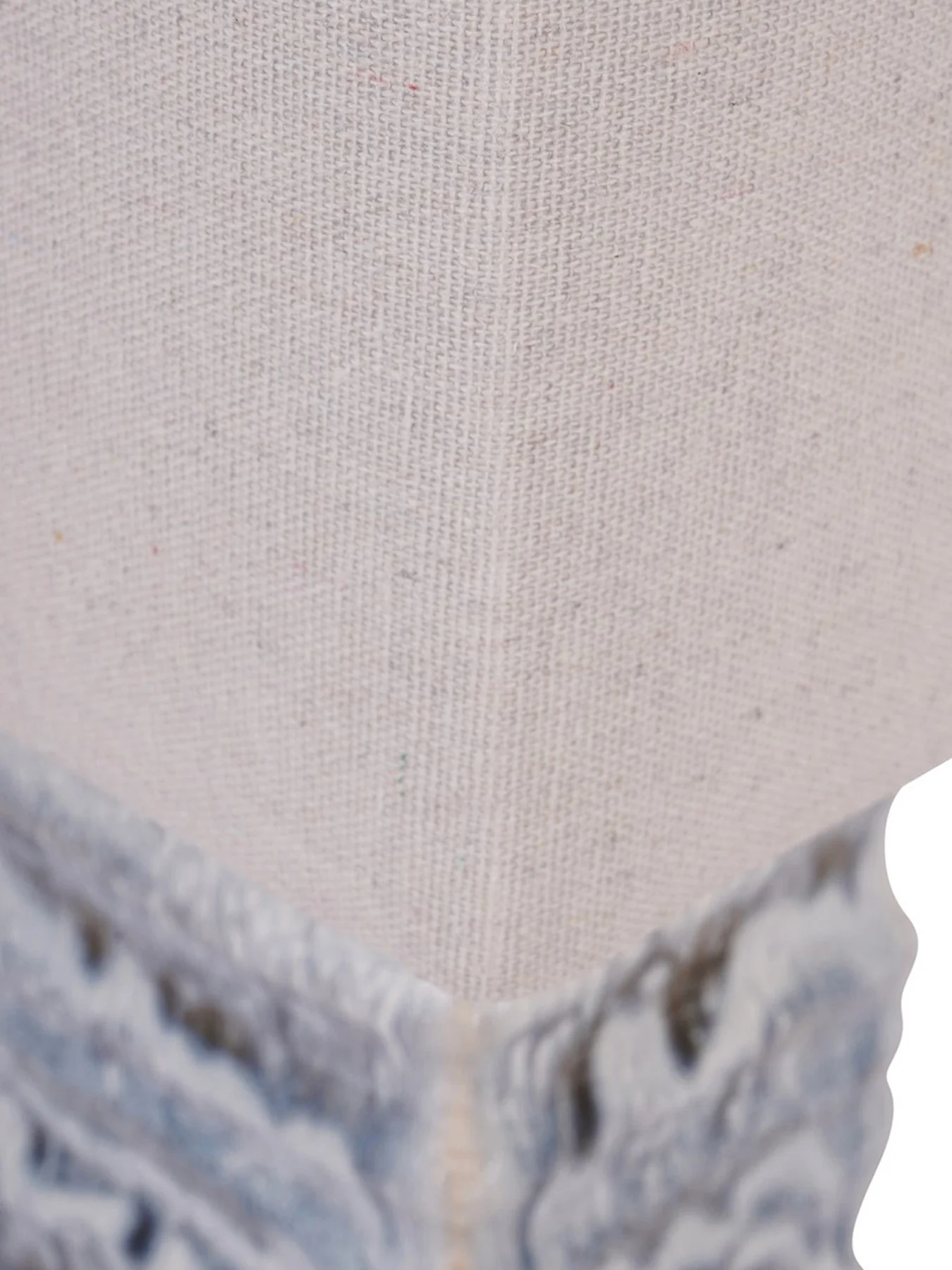 Sereno Square Ceramic Lamp Off White with Shade E27 60W - Image 3