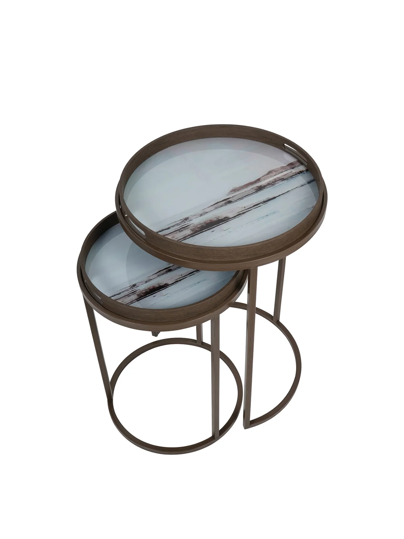 Blurred Seascape Side Tray Tables Multi - Image 2