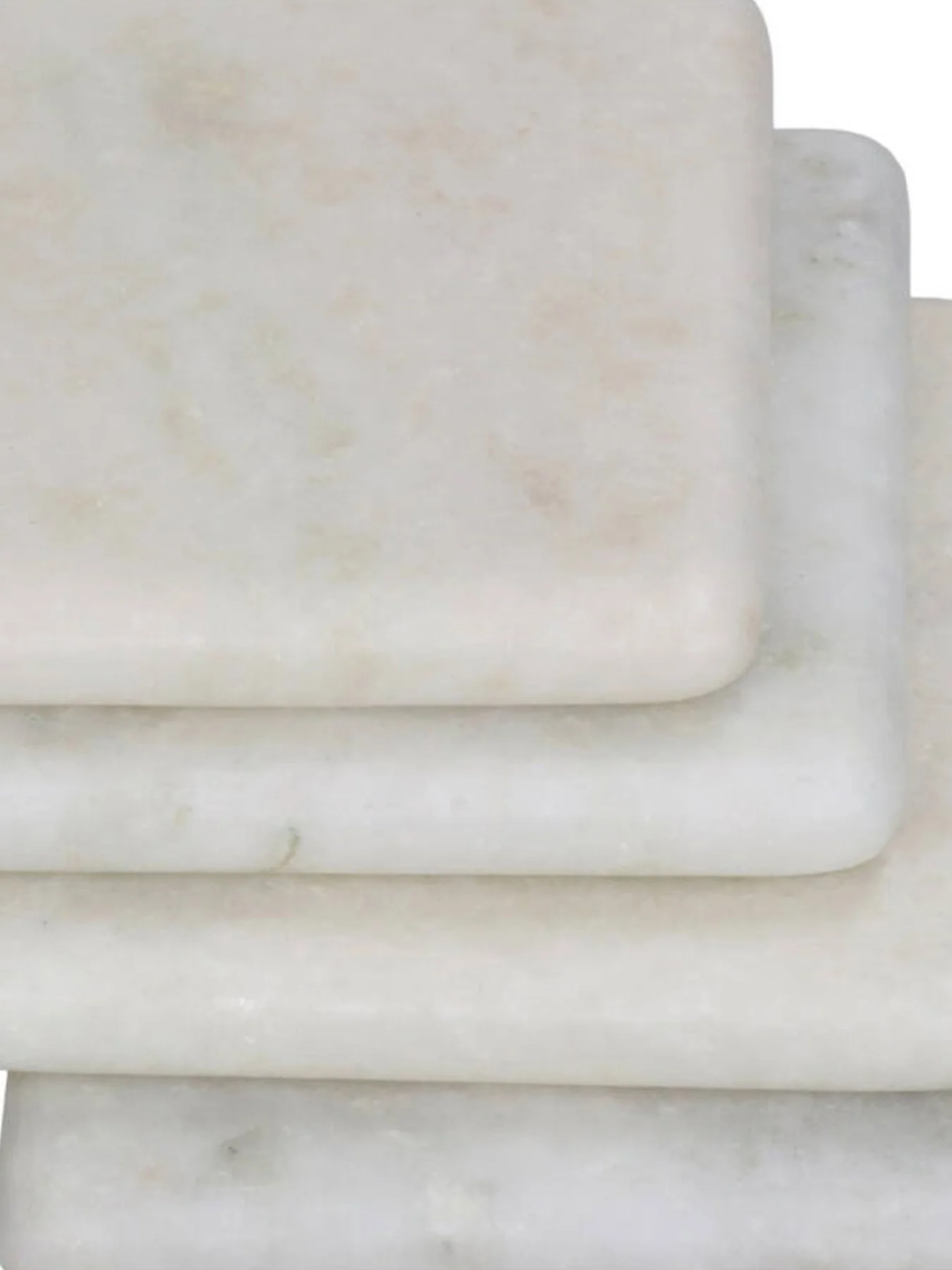 White Marble Square Coasters Set of 4 - Image 3