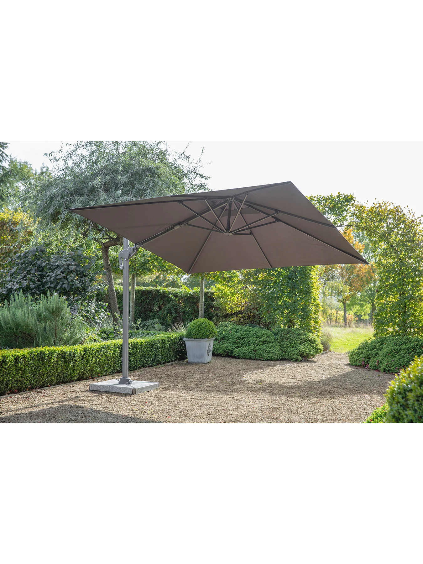 Lichfield Cantilever Garden Parasol Grey - Image 3