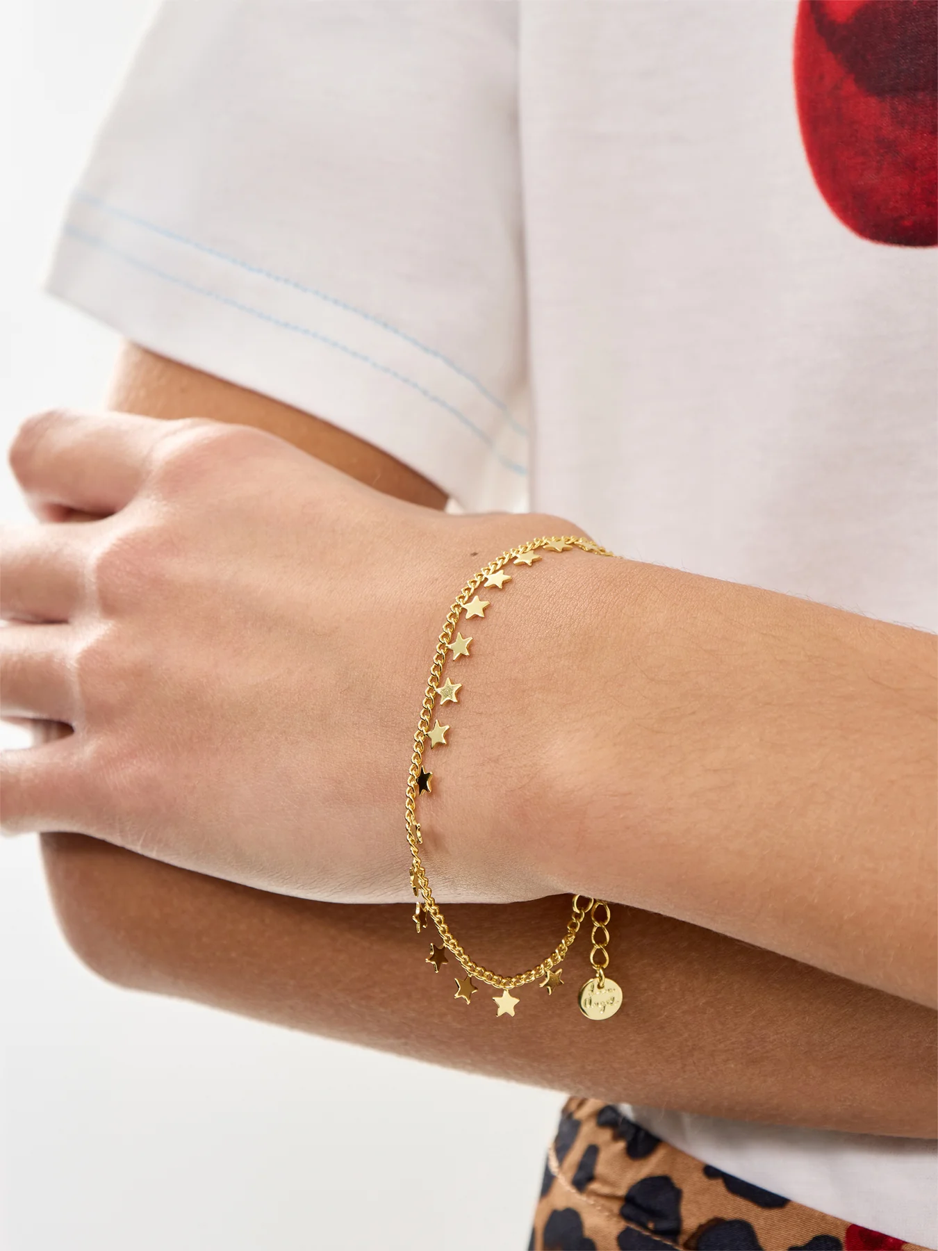 Star Charm Bracelet Gold - Image 2