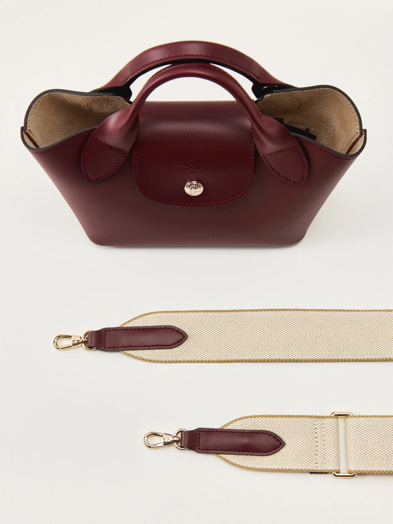 Epure Extra Small Timeless Tote Bag Burgundy - Image 5