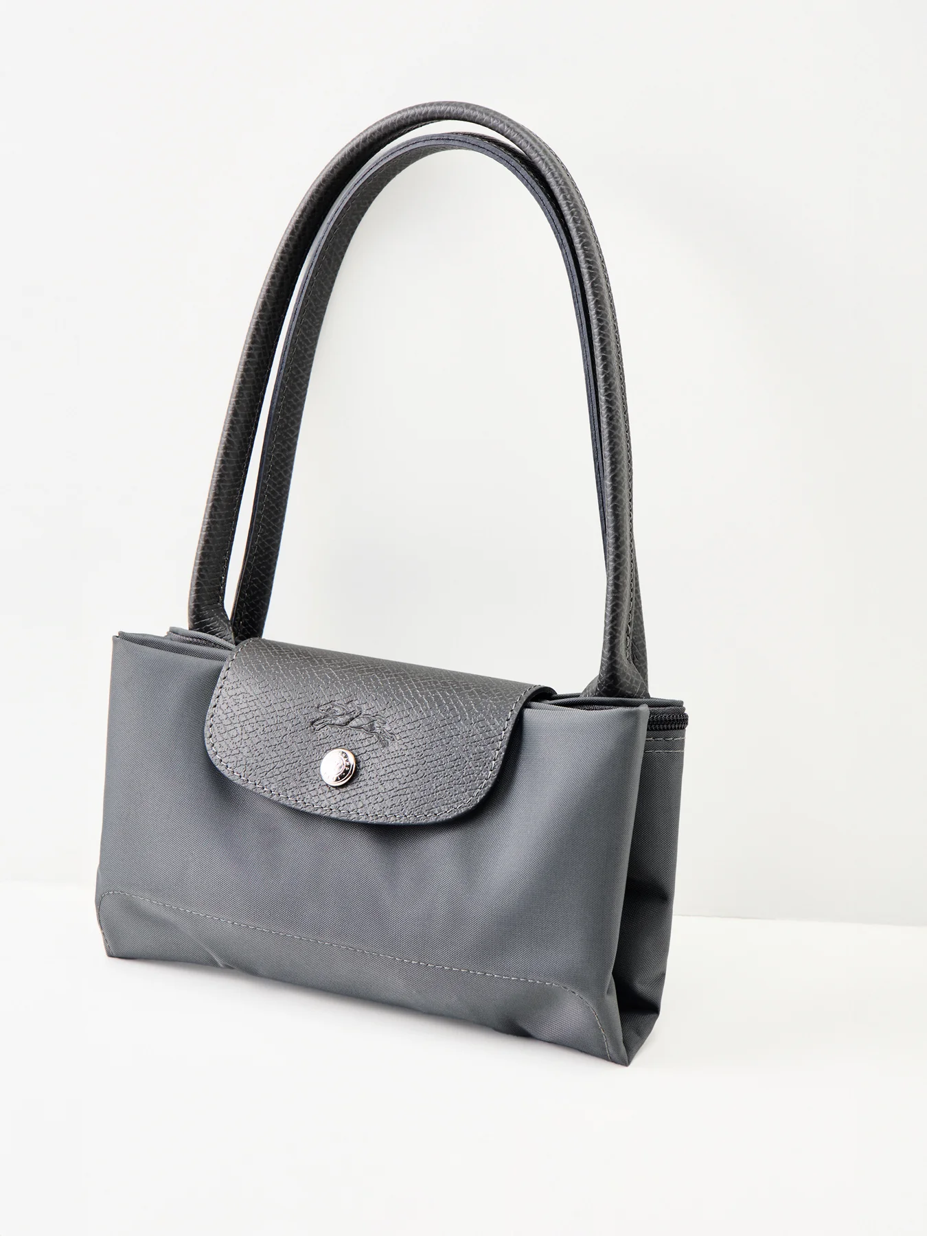 Le Pliage Green Large Nylon Tote Bag Graphite - Image 5