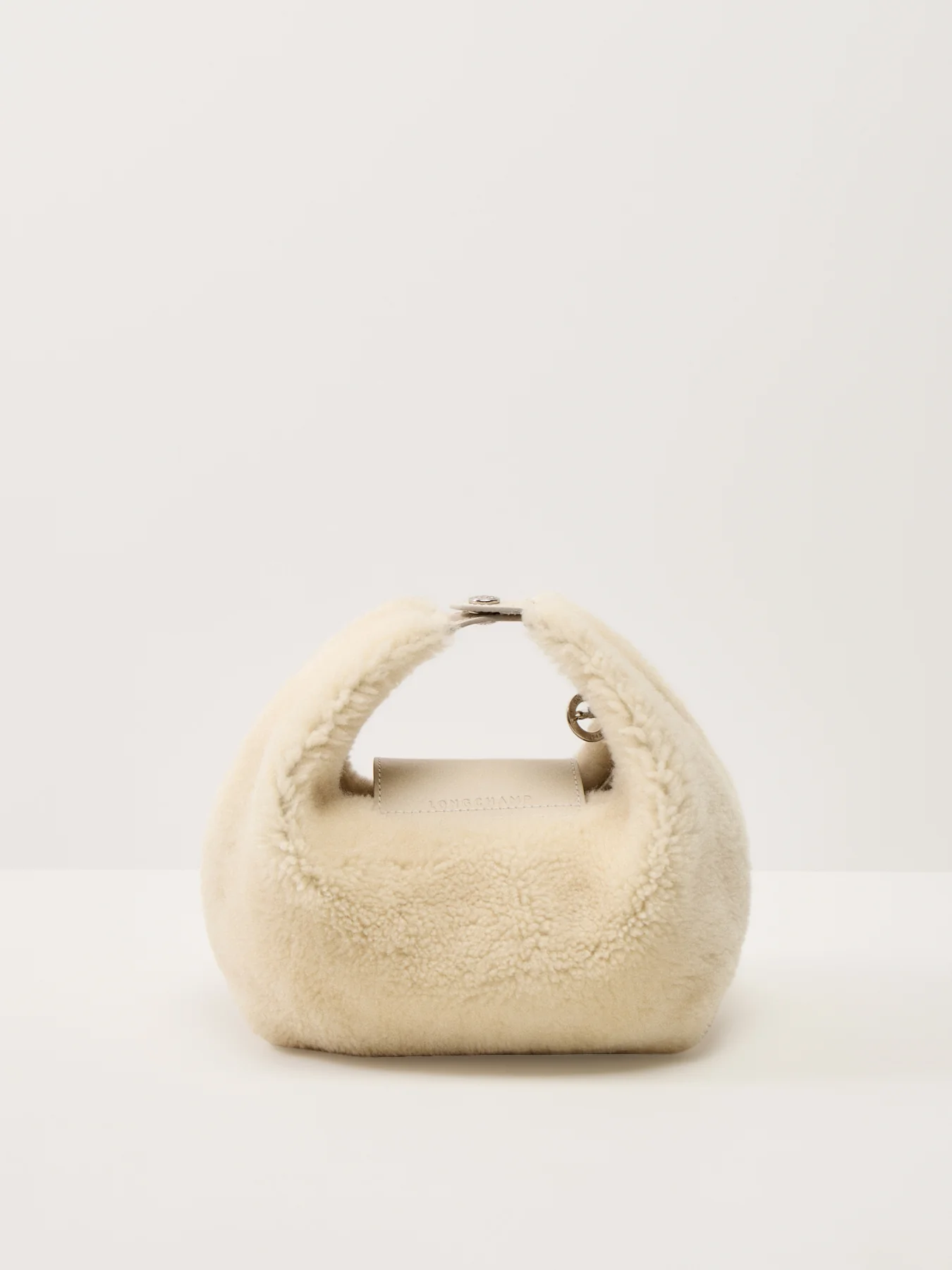 Le Pliage Xtra Shearling Handbag Extra Small Ecru - Image 3