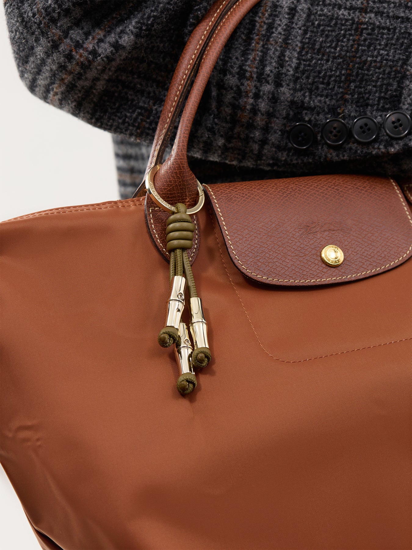 Mini Roseau Key Ring Olive - Image 2