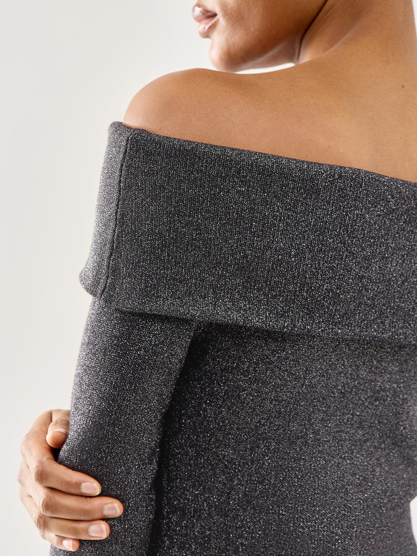 Adalina Knitted Off Shoulder Midi Dress - Image 3