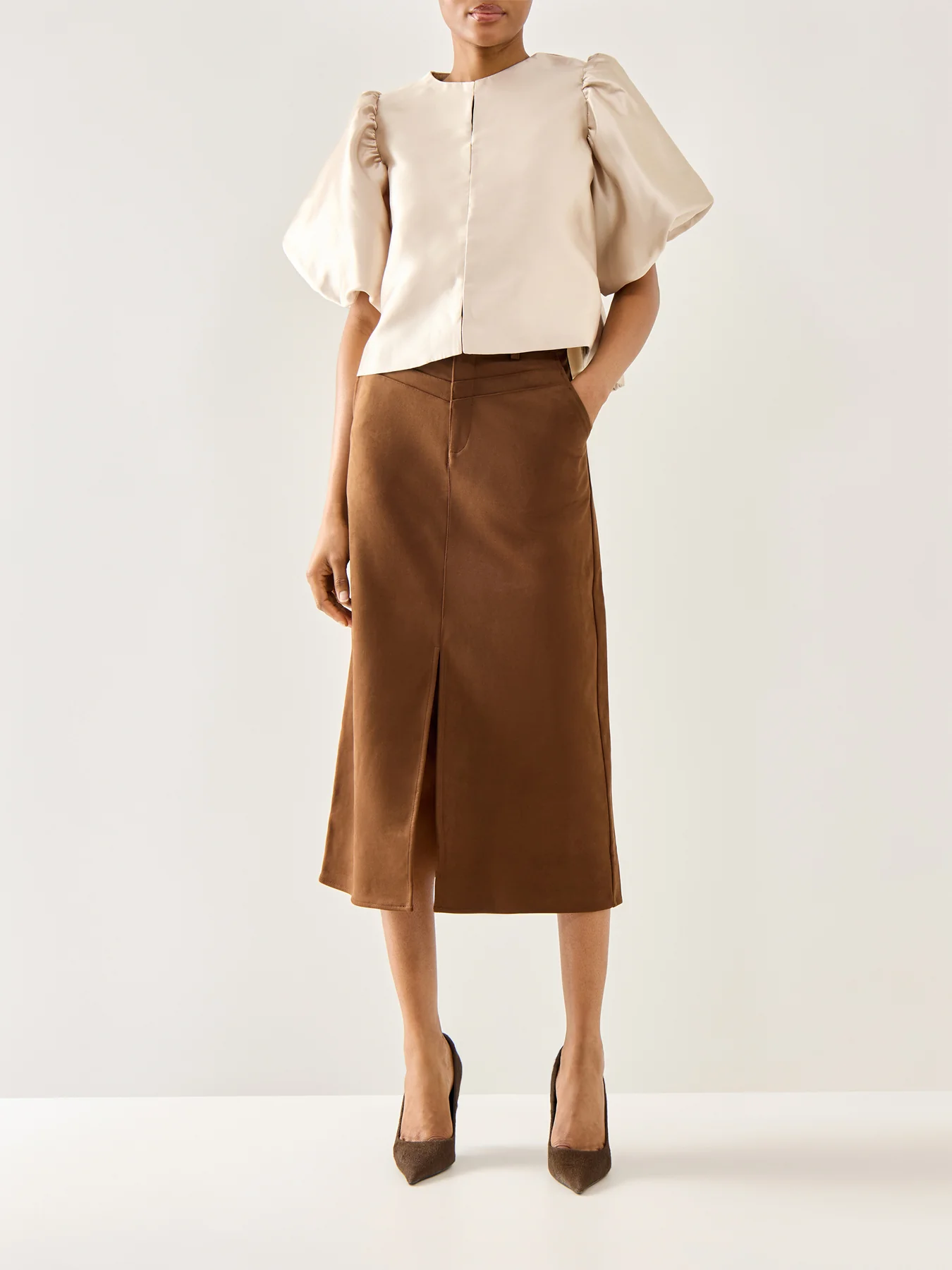 Cleo Pouf Sleeve Blouse - Image 2