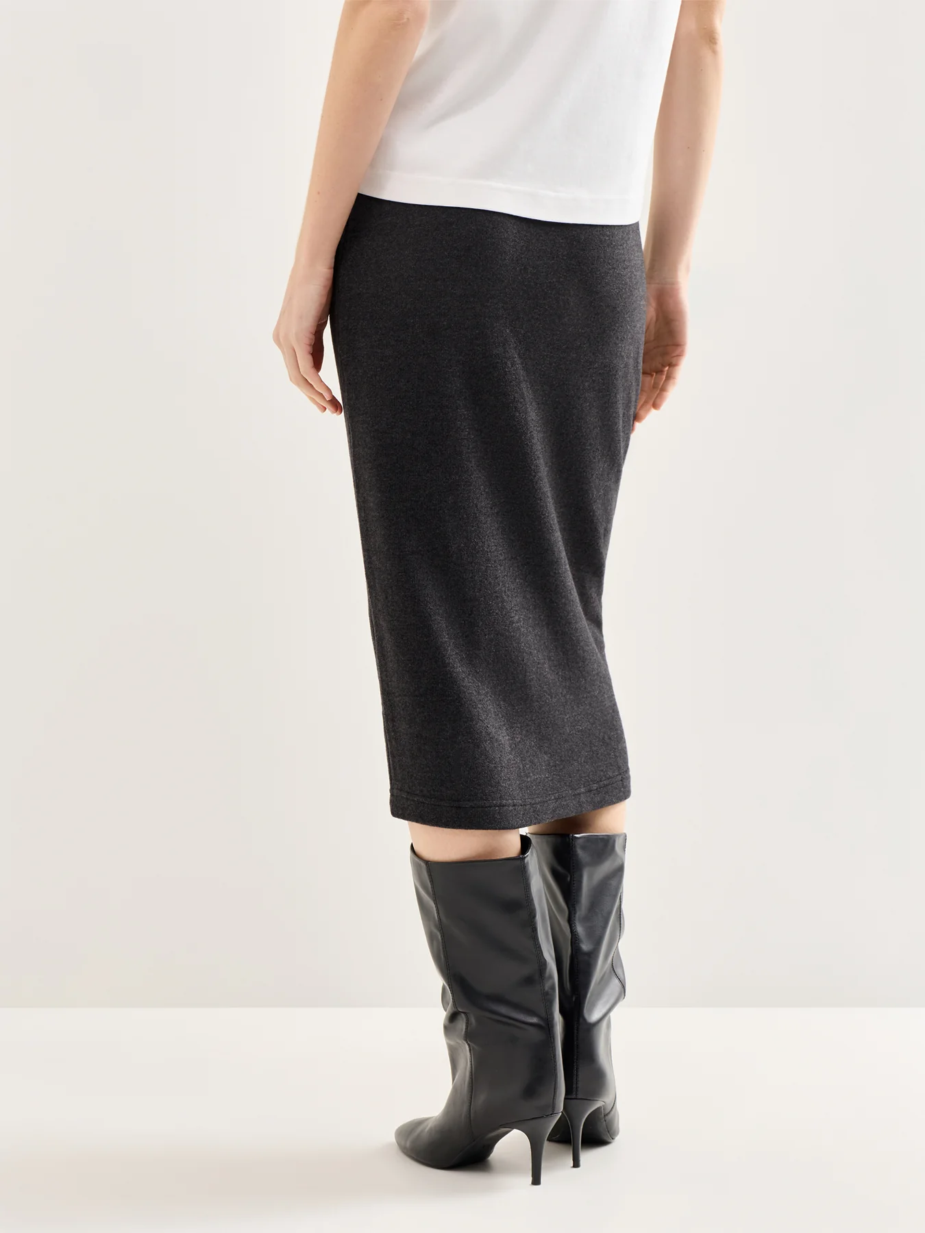 Jersey Pencil Skirt Grey - Image 5