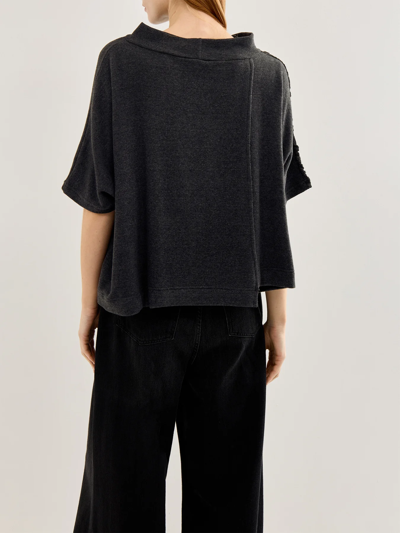 Textured Knit Jumper Charcoal - Image 5