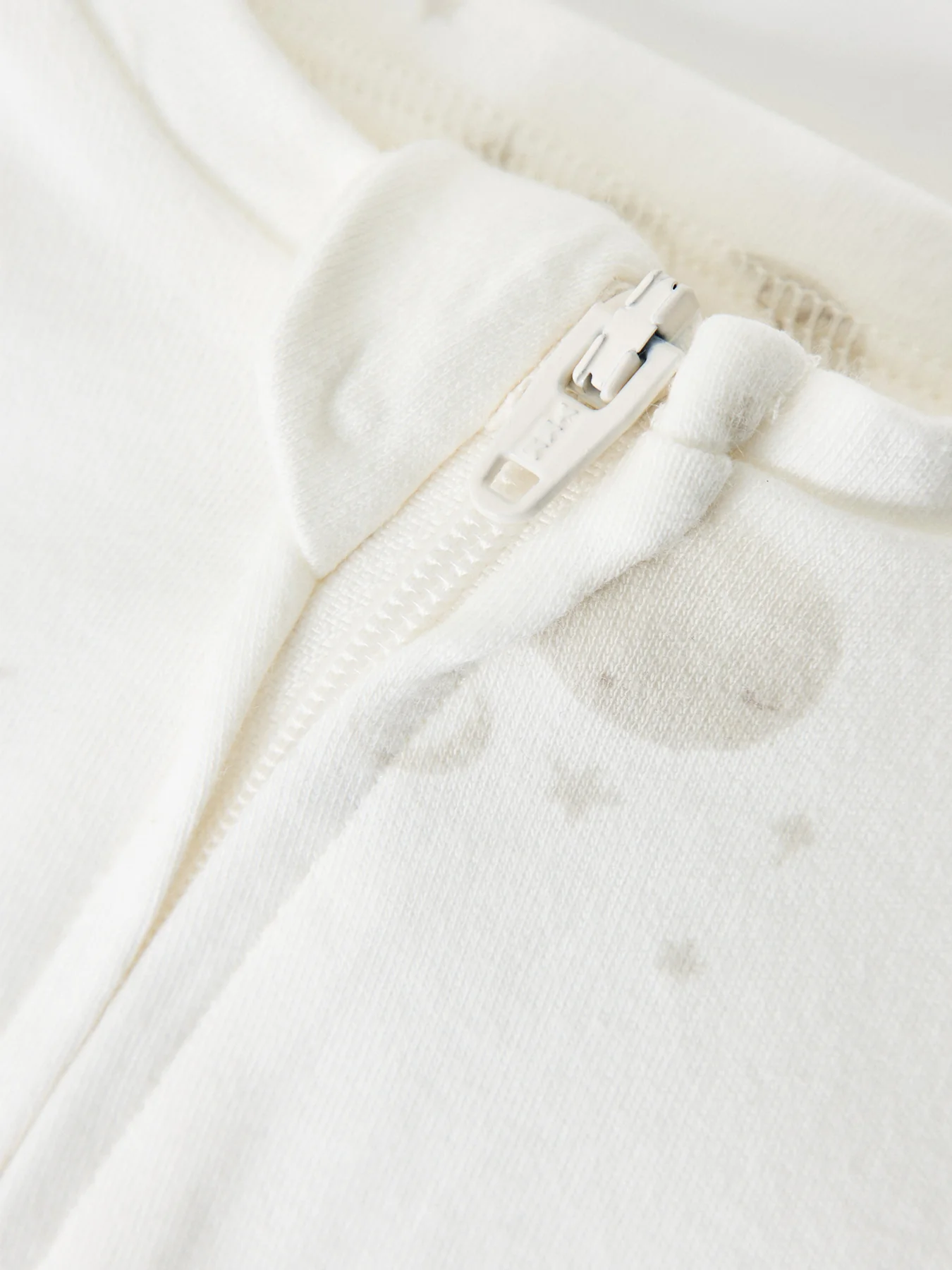 Baby Celestial Print Zip Babygrow White - Image 3