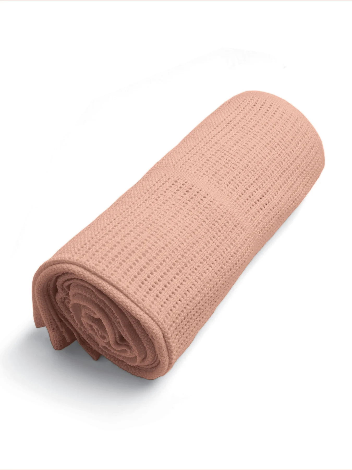 Cellular Cot Bed Blanket Pink - Image 7