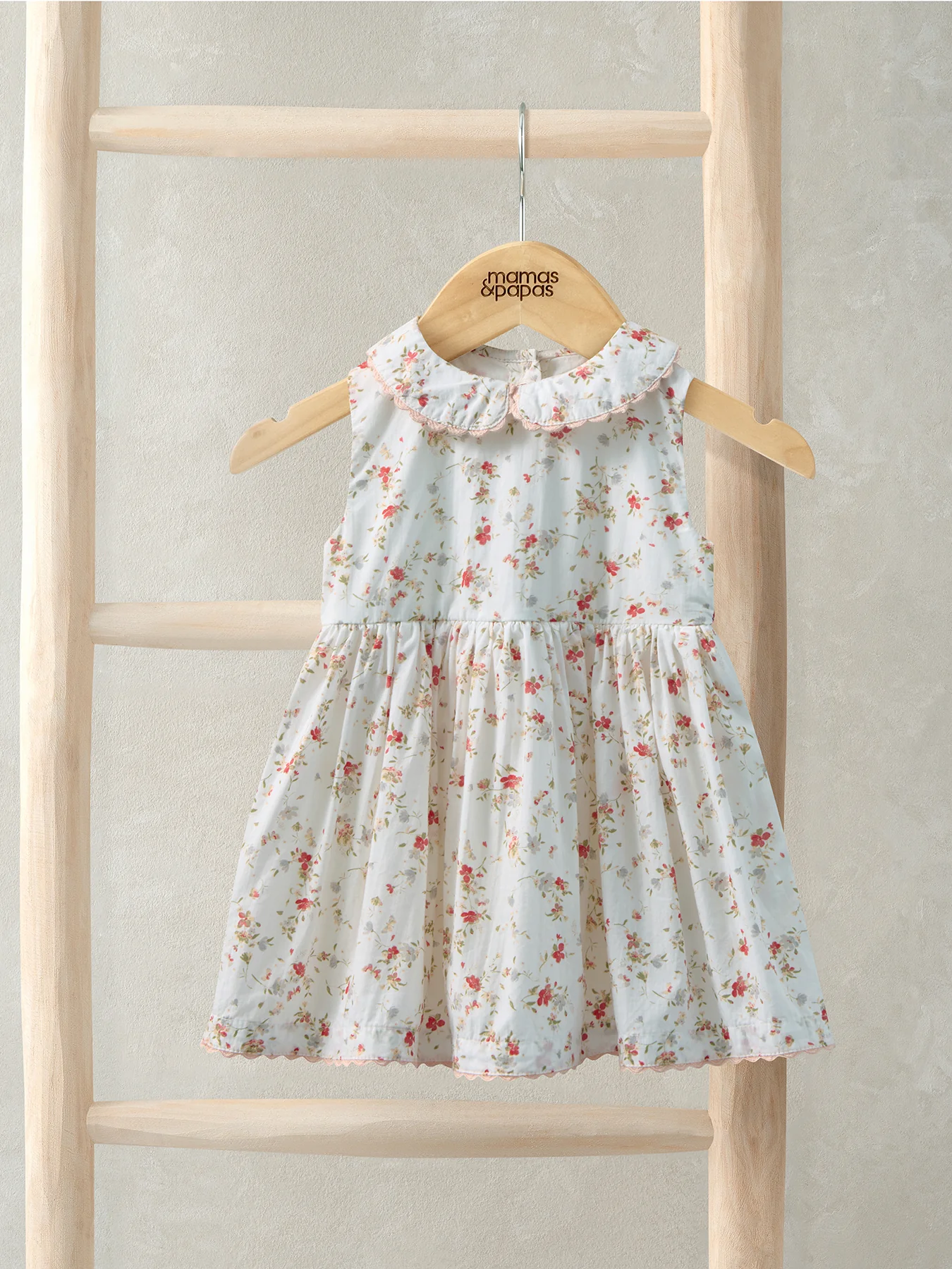 Baby Floral Dress Cream - Image 2