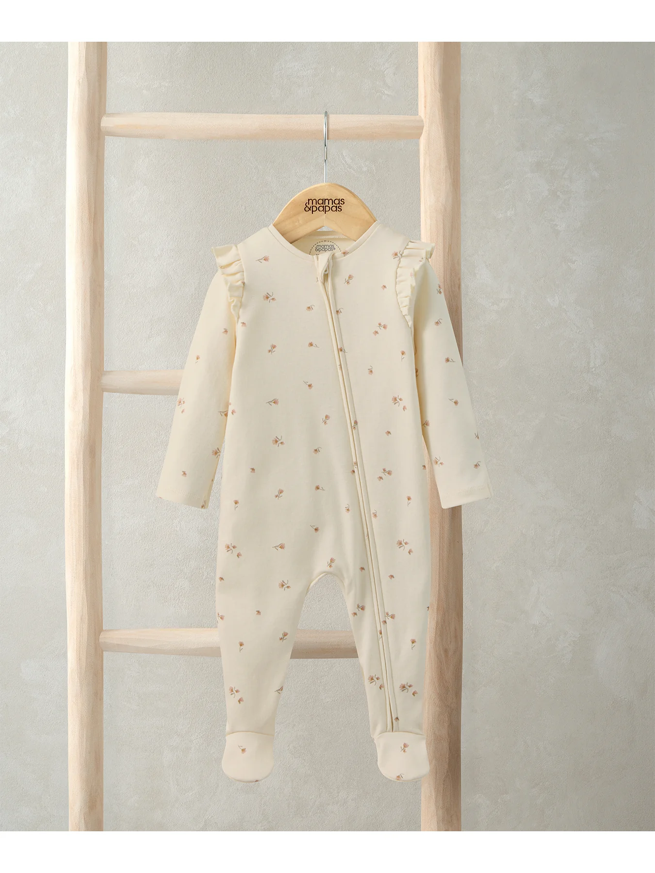 Baby Floral Print Zip All In One Pink - Image 2