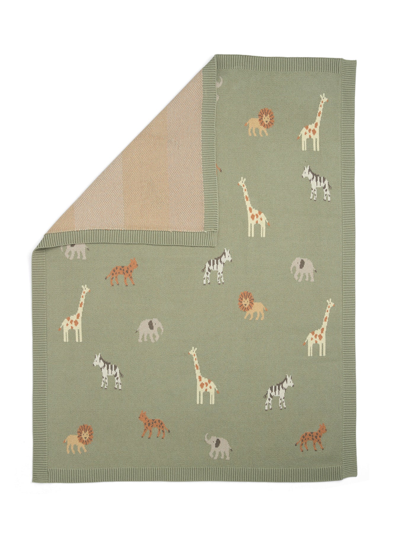 Knitted Blanket Safari Sage - Image 3
