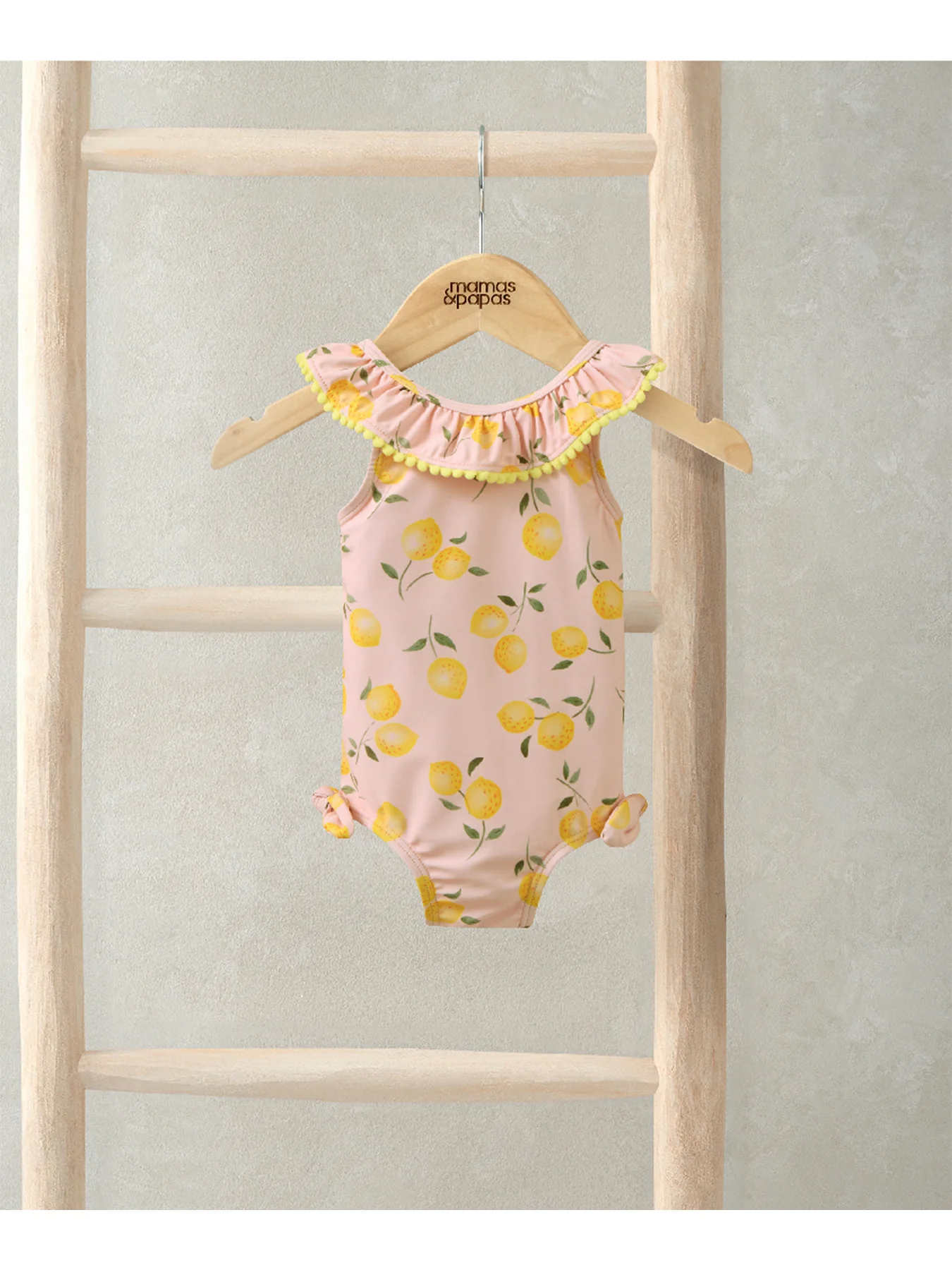 Baby Lemon Frill Swimsuit Pink - Image 2