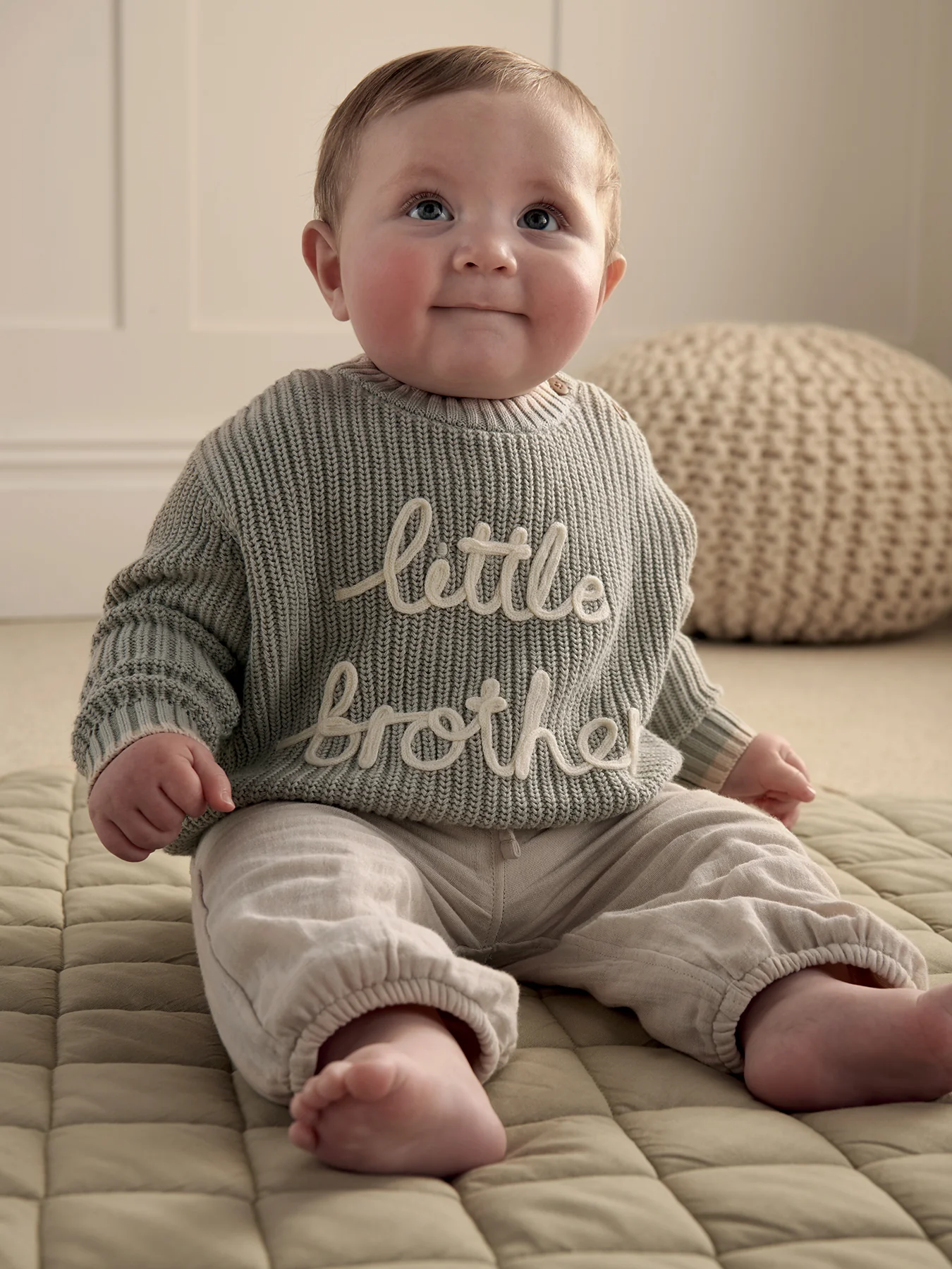 Baby Little Brother Jumper Green - Image 2