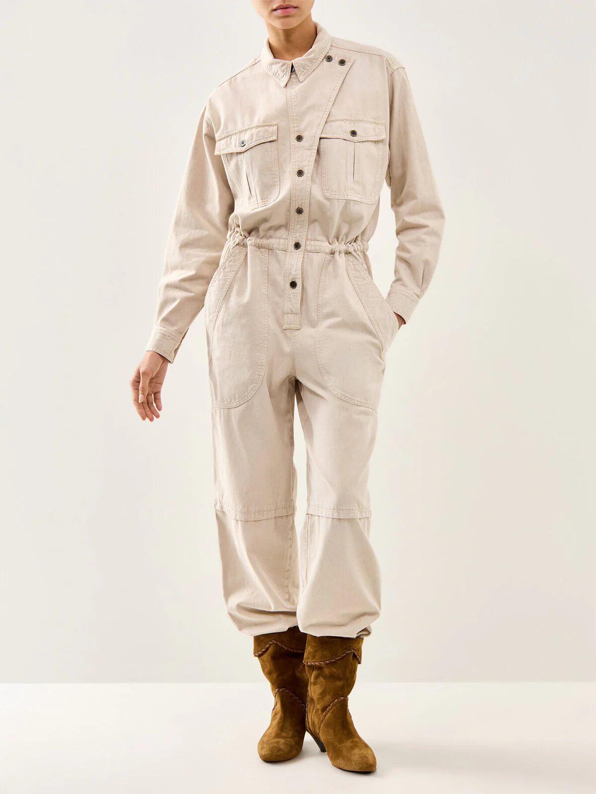 Nadia Boiler Suit Ecru - Image 4