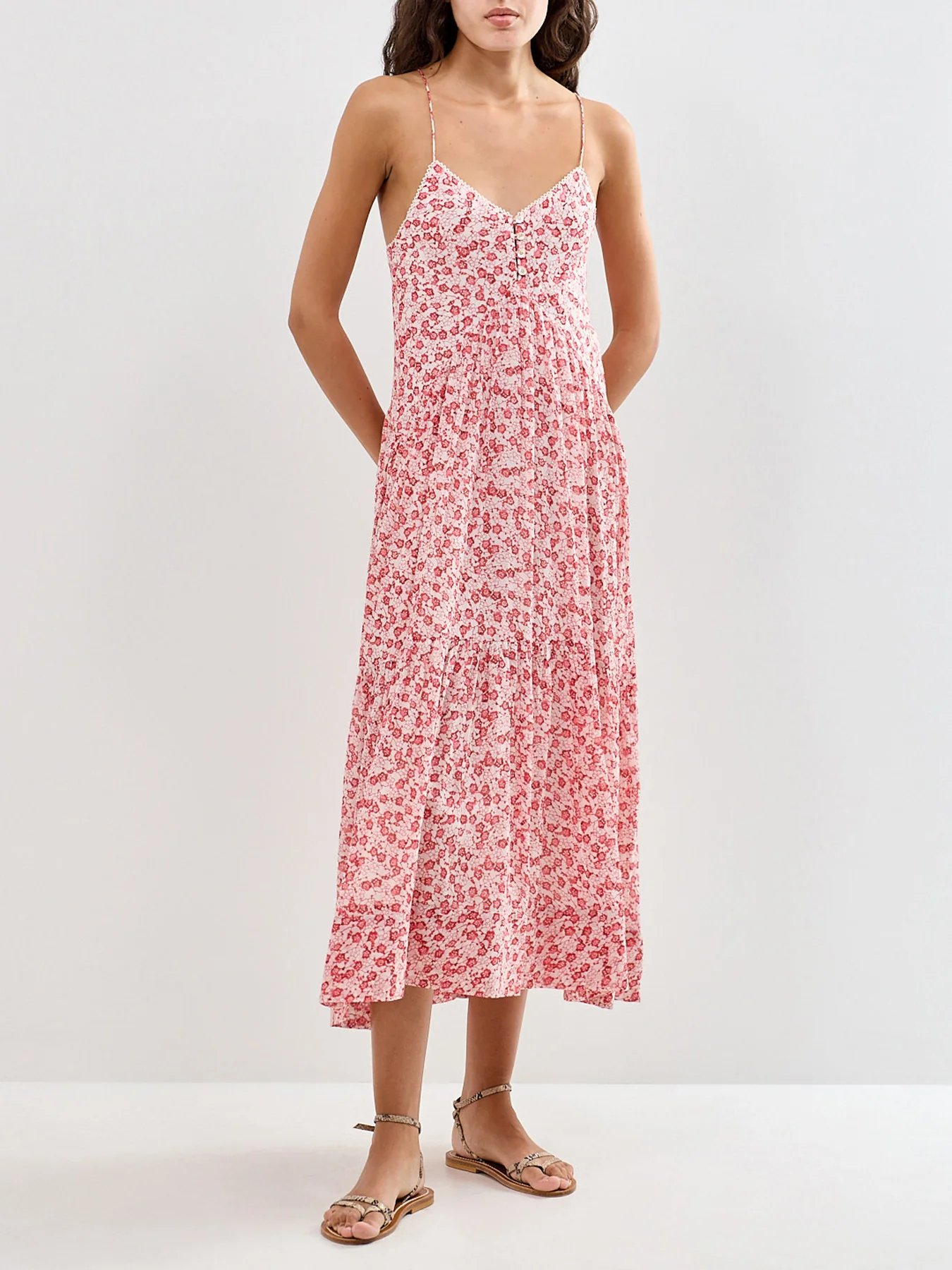Sabba Fitted Dress Red - Image 4