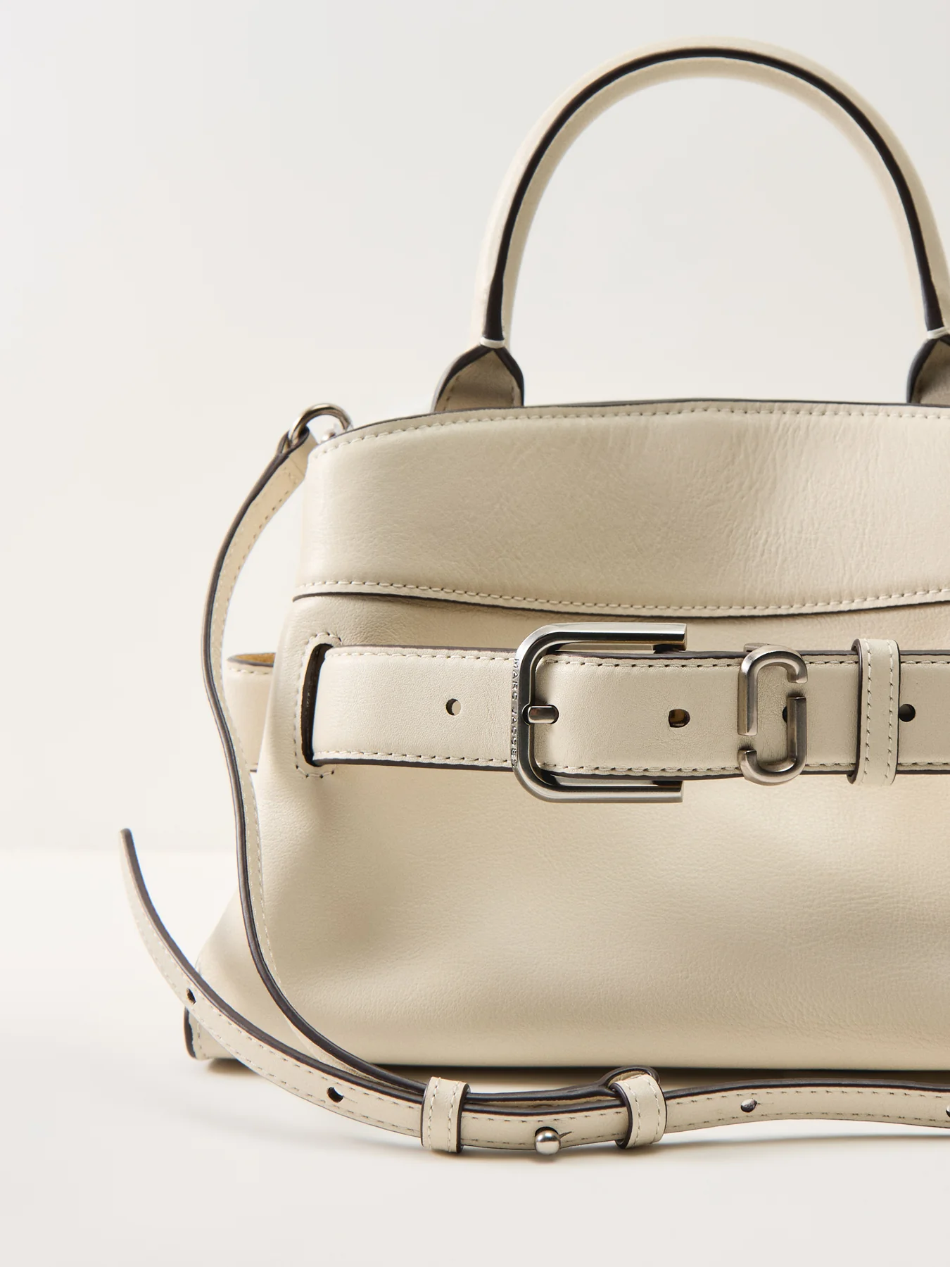 Dakota Small Satchel Bag Cream - Image 5
