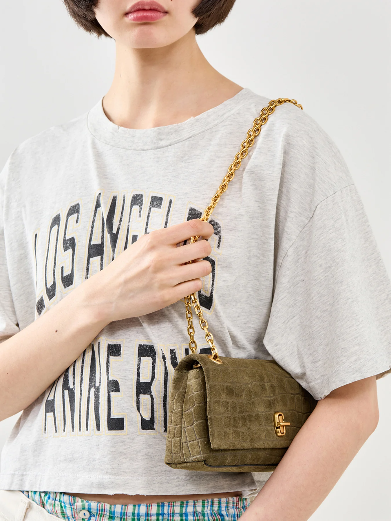 The Dual Chain Mini Bag Olive - Image 2