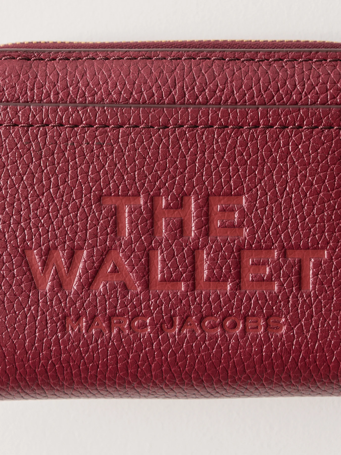 Leather Compact Wallet Cherry - Image 3