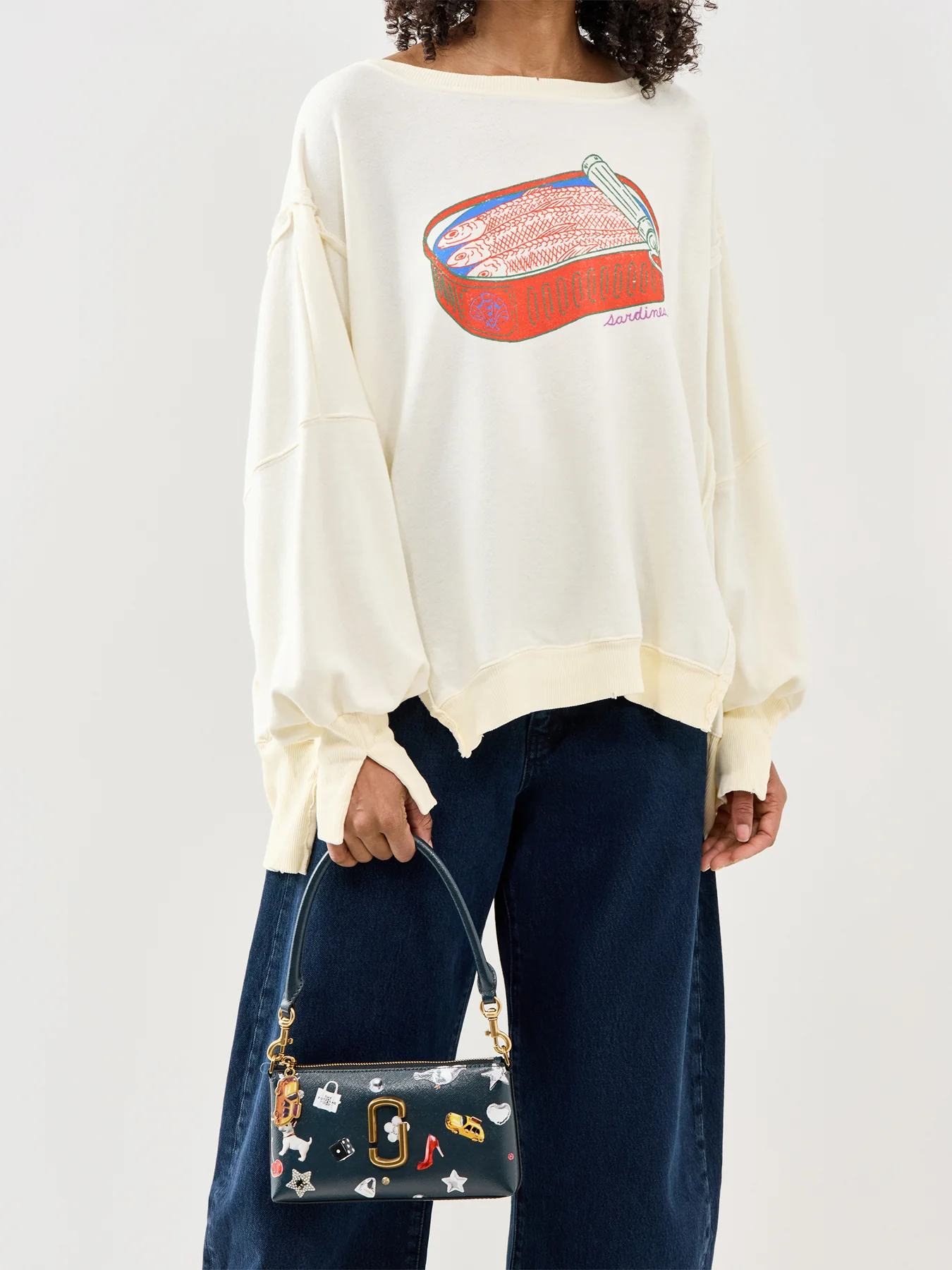 Printed Pochette Bag Blue - Image 2